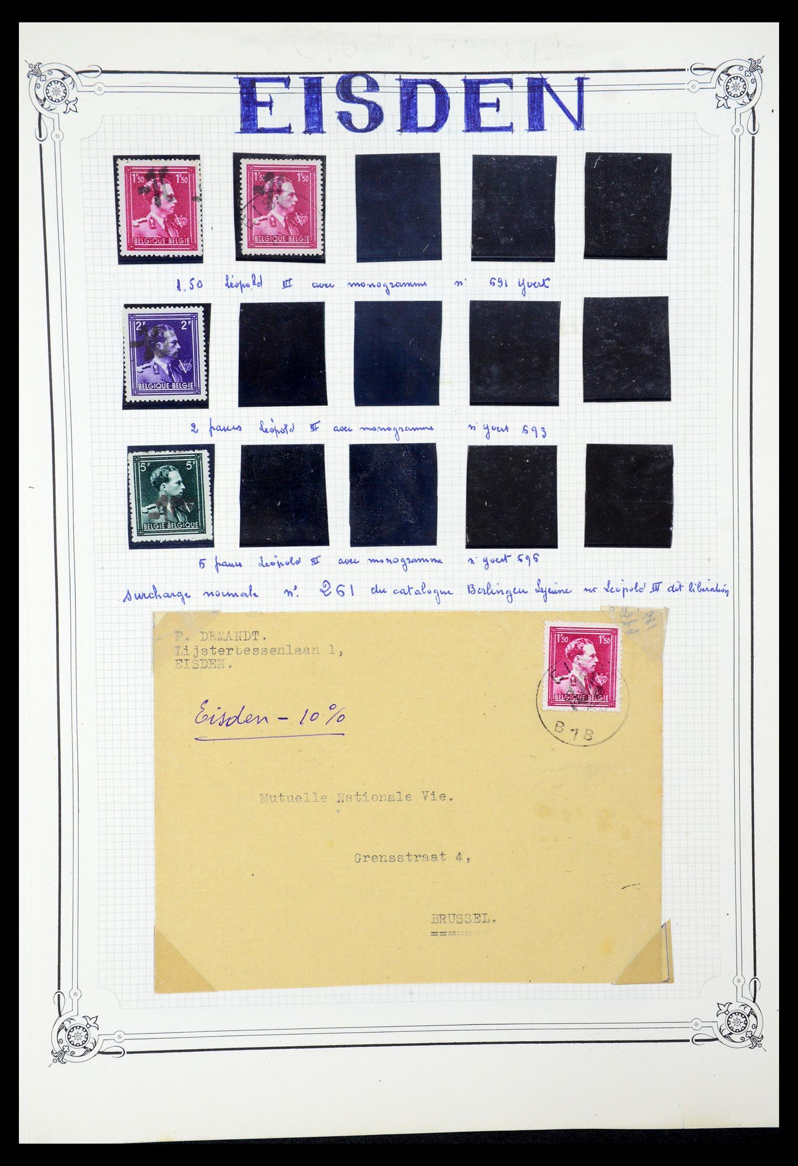 35733 070 - Stamp Collection 35733 Belgium 1946 -10% overprints.