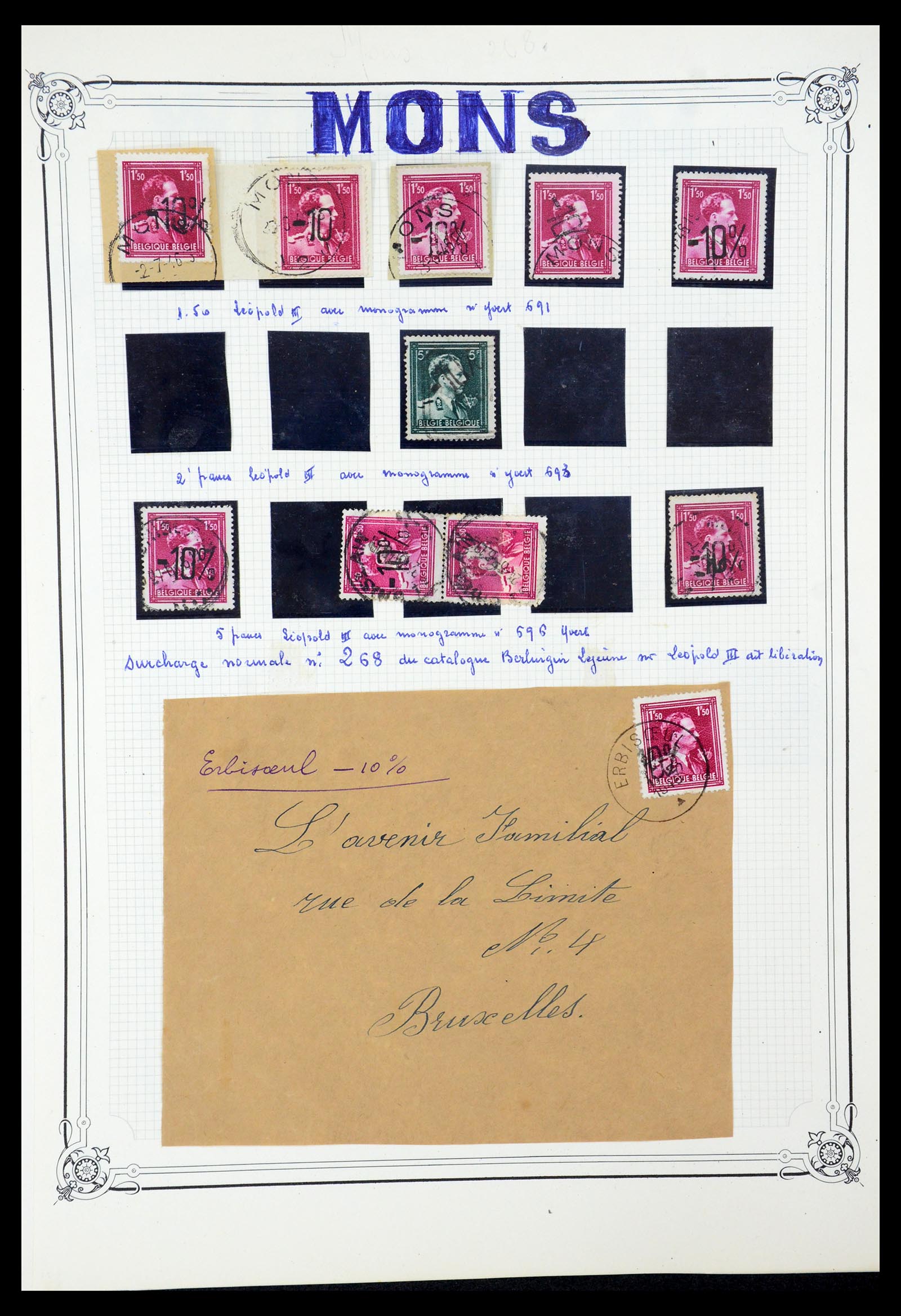 35733 071 - Stamp Collection 35733 Belgium 1946 -10% overprints.