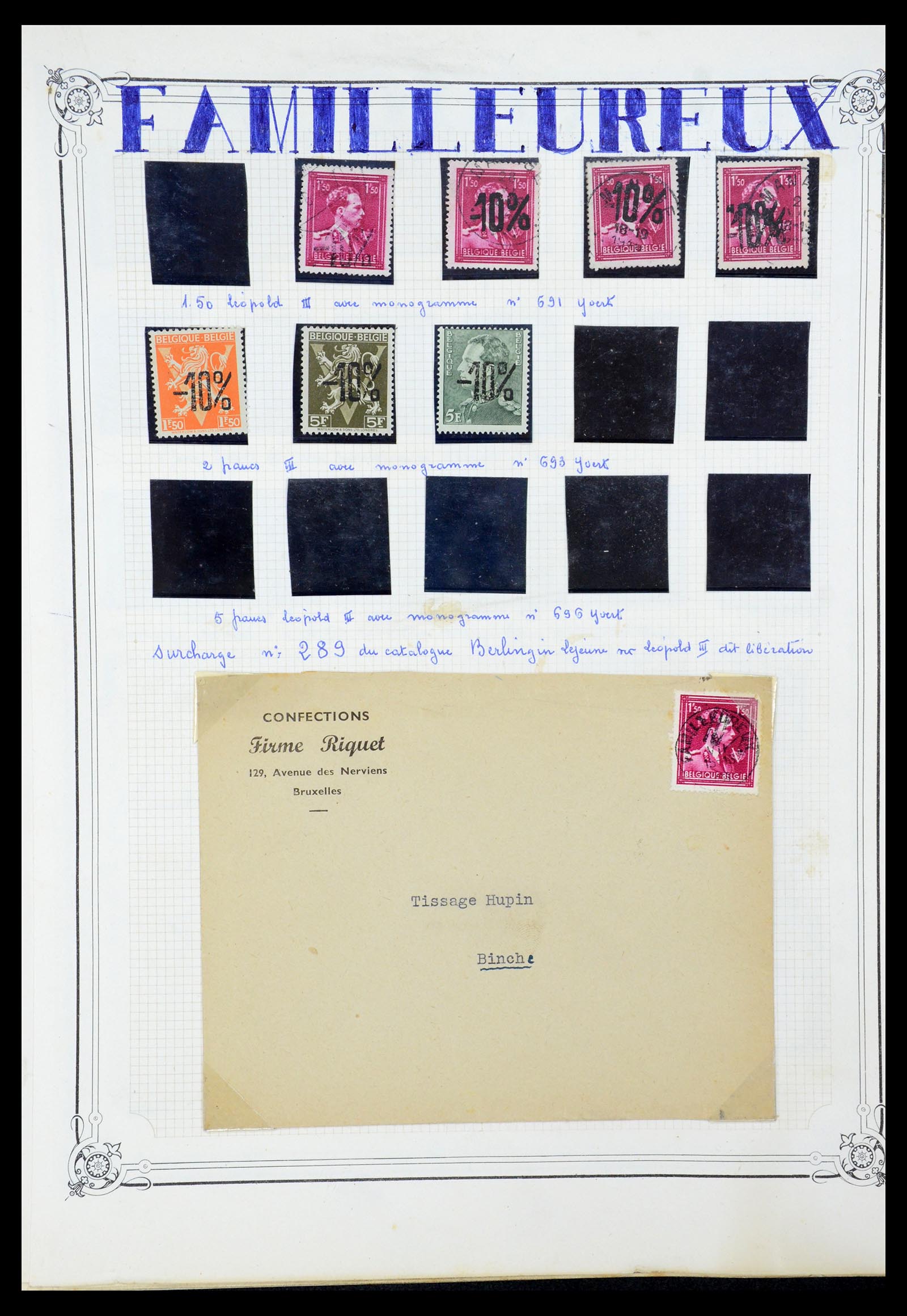 35733 076 - Stamp Collection 35733 Belgium 1946 -10% overprints.