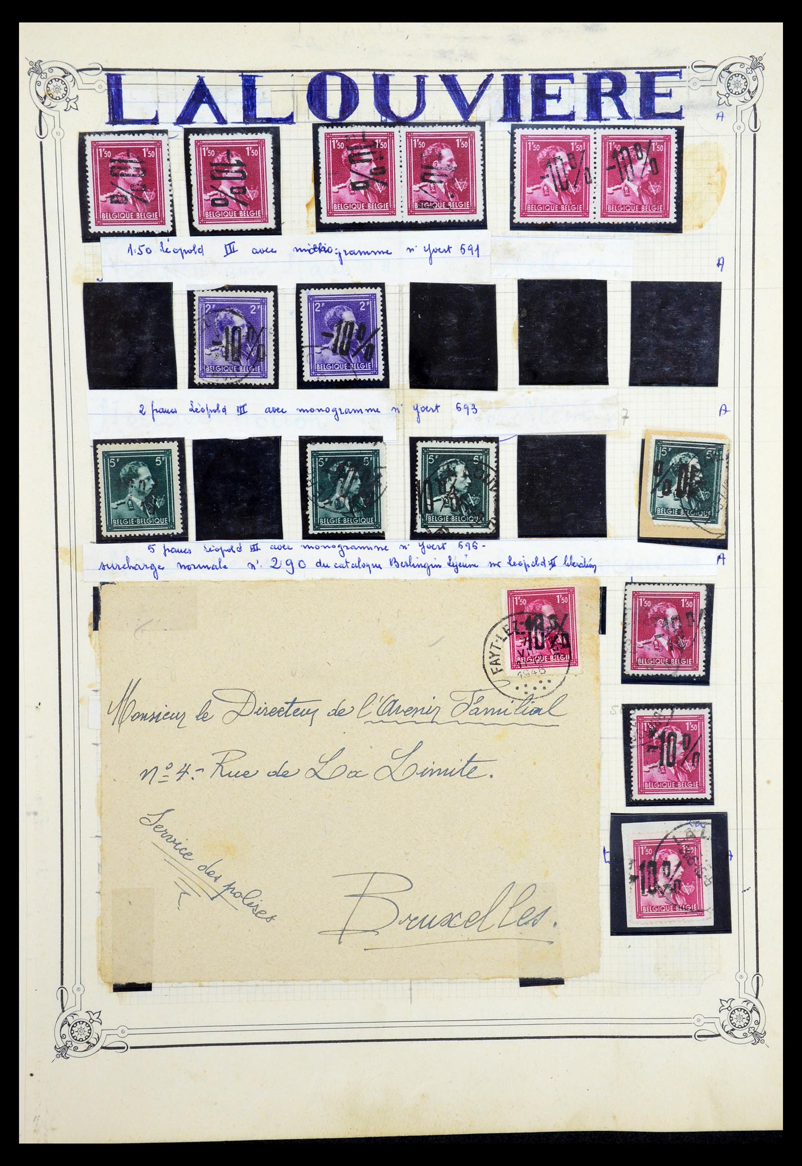 35733 077 - Stamp Collection 35733 Belgium 1946 -10% overprints.