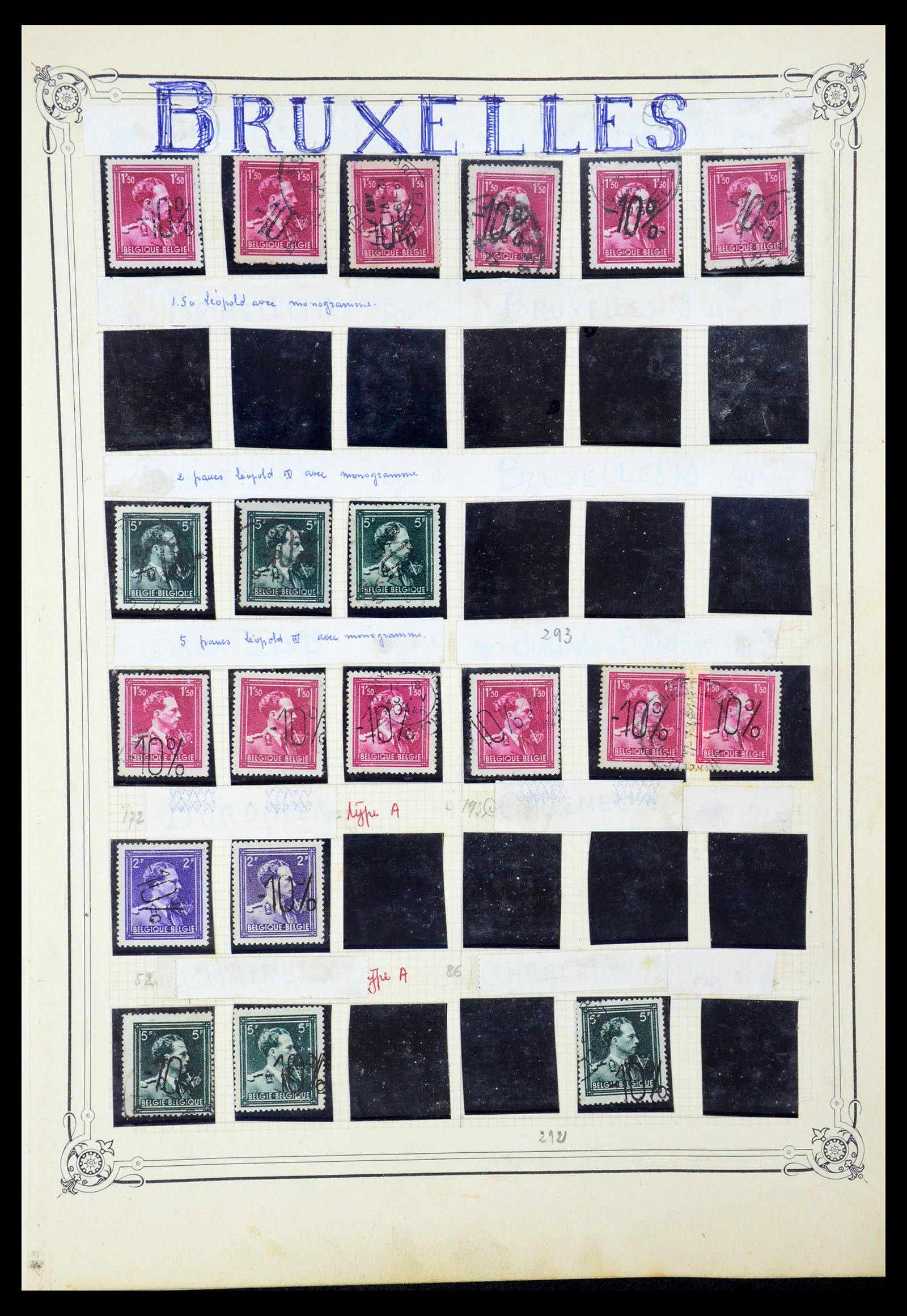 35733 078 - Stamp Collection 35733 Belgium 1946 -10% overprints.