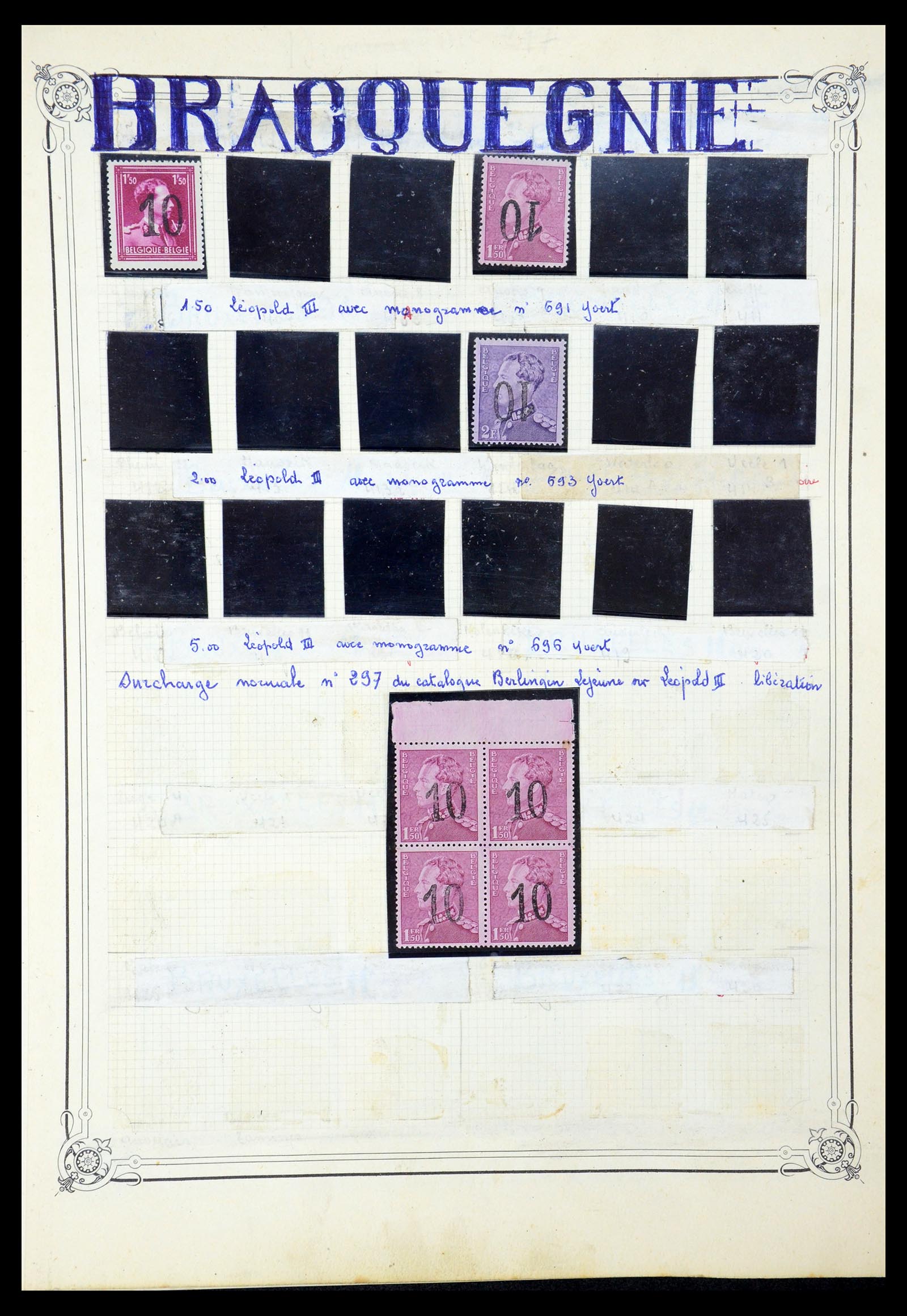 35733 080 - Stamp Collection 35733 Belgium 1946 -10% overprints.