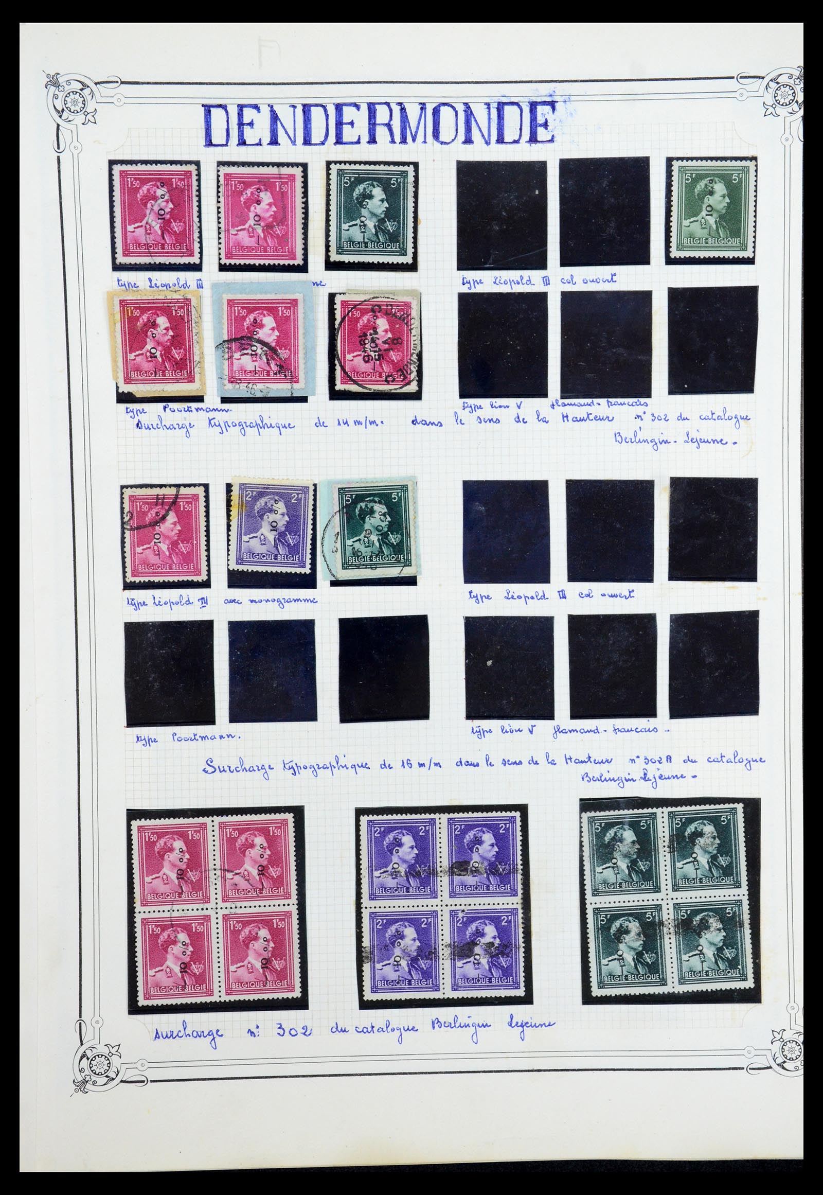 35733 081 - Stamp Collection 35733 Belgium 1946 -10% overprints.