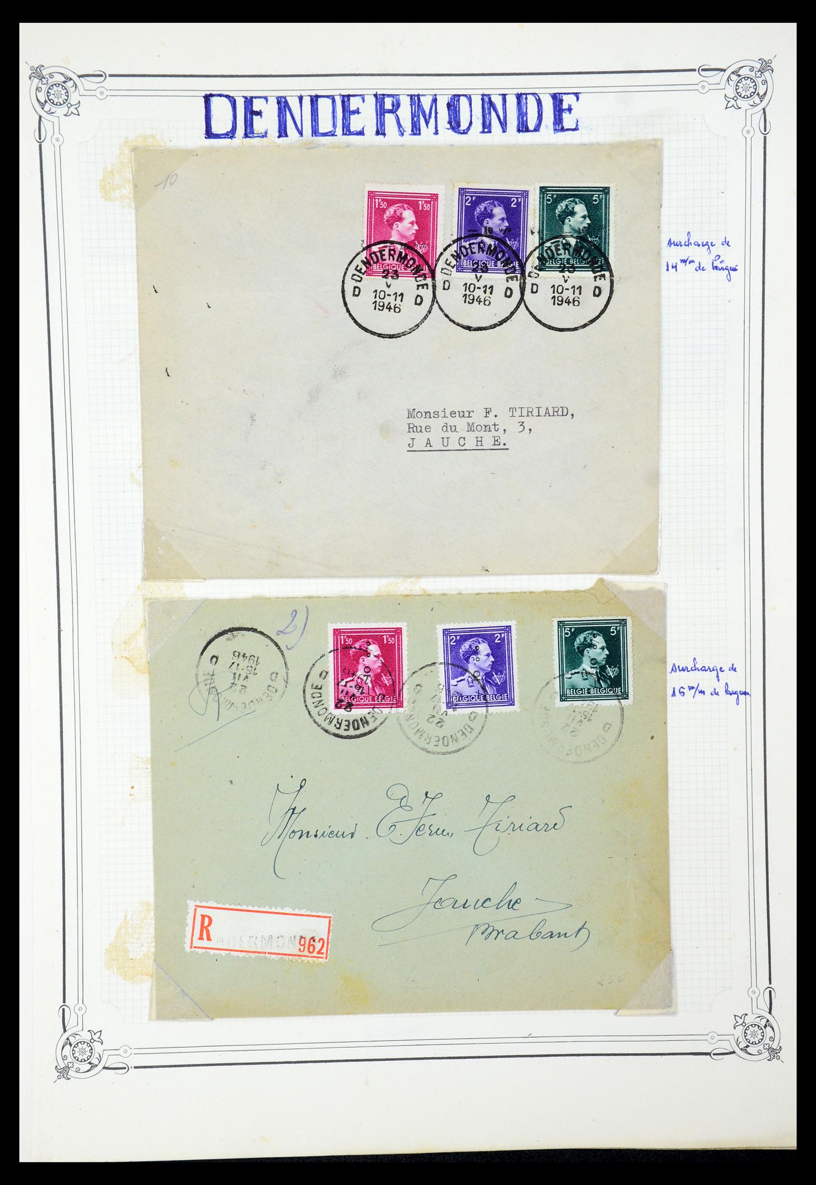 35733 082 - Stamp Collection 35733 Belgium 1946 -10% overprints.