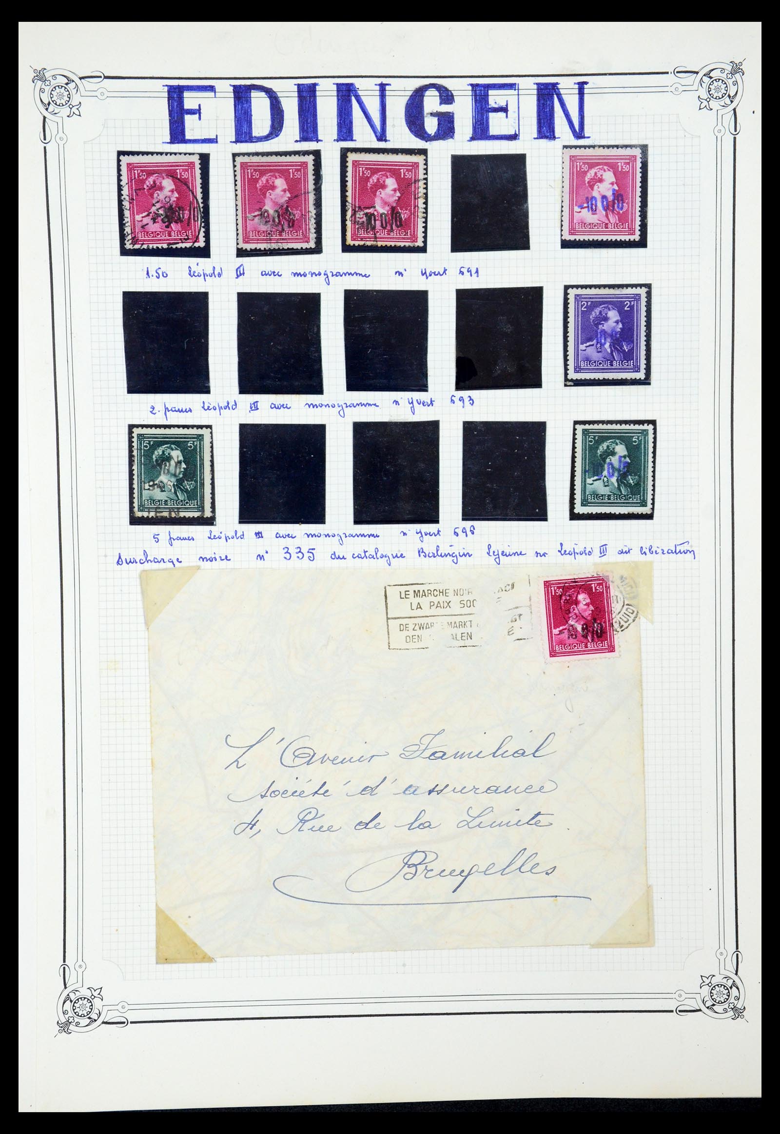 35733 085 - Stamp Collection 35733 Belgium 1946 -10% overprints.