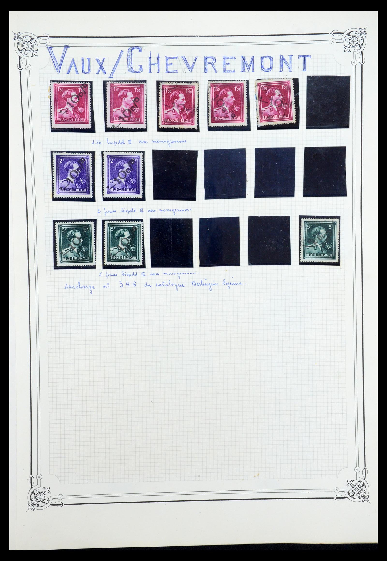 35733 086 - Stamp Collection 35733 Belgium 1946 -10% overprints.