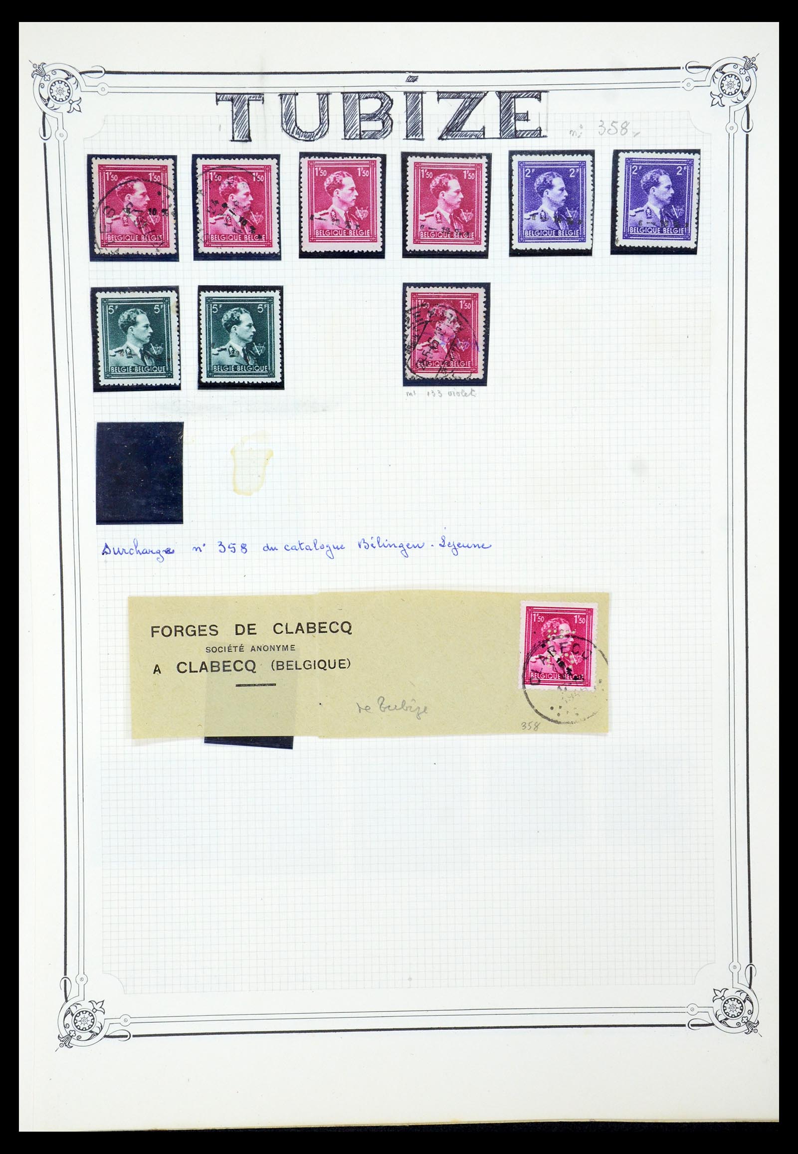 35733 090 - Stamp Collection 35733 Belgium 1946 -10% overprints.