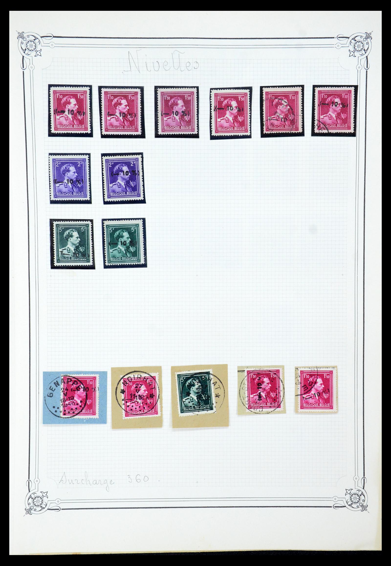 35733 091 - Stamp Collection 35733 Belgium 1946 -10% overprints.