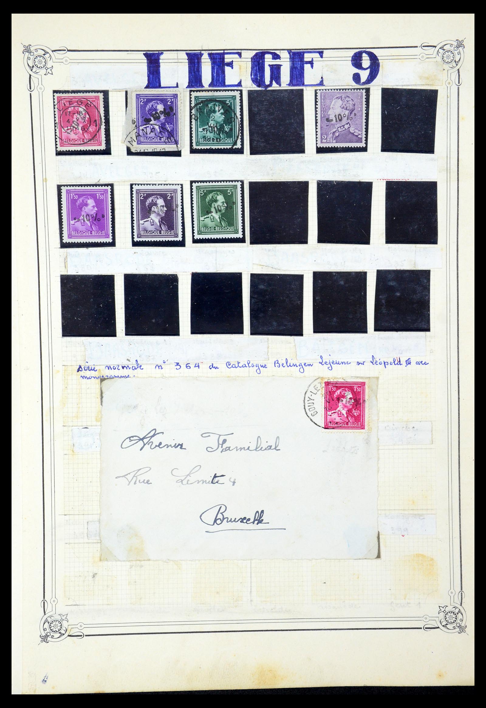 35733 092 - Stamp Collection 35733 Belgium 1946 -10% overprints.