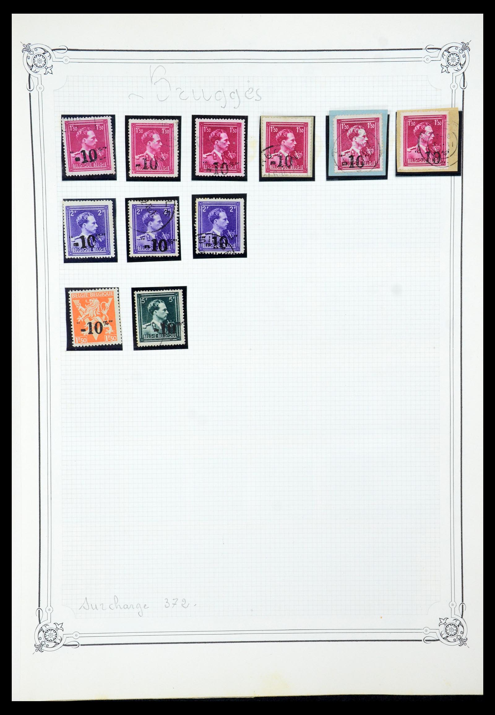 35733 093 - Stamp Collection 35733 Belgium 1946 -10% overprints.