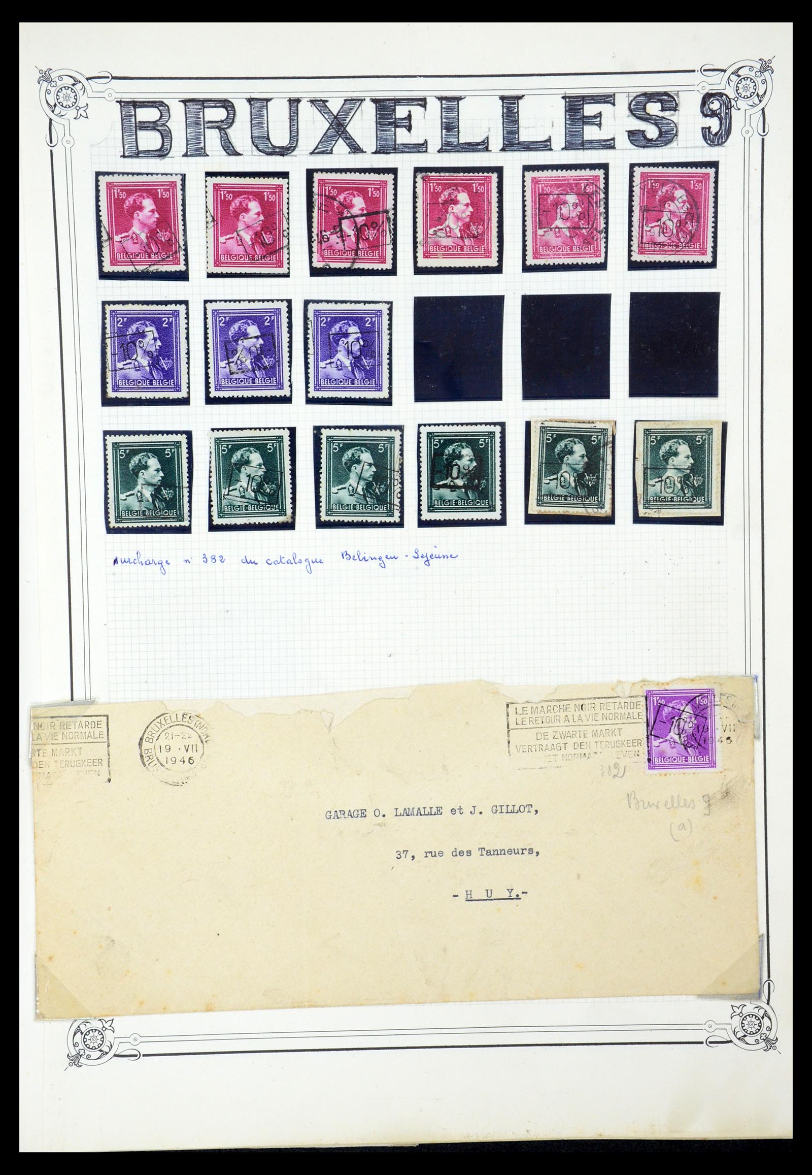 35733 096 - Stamp Collection 35733 Belgium 1946 -10% overprints.