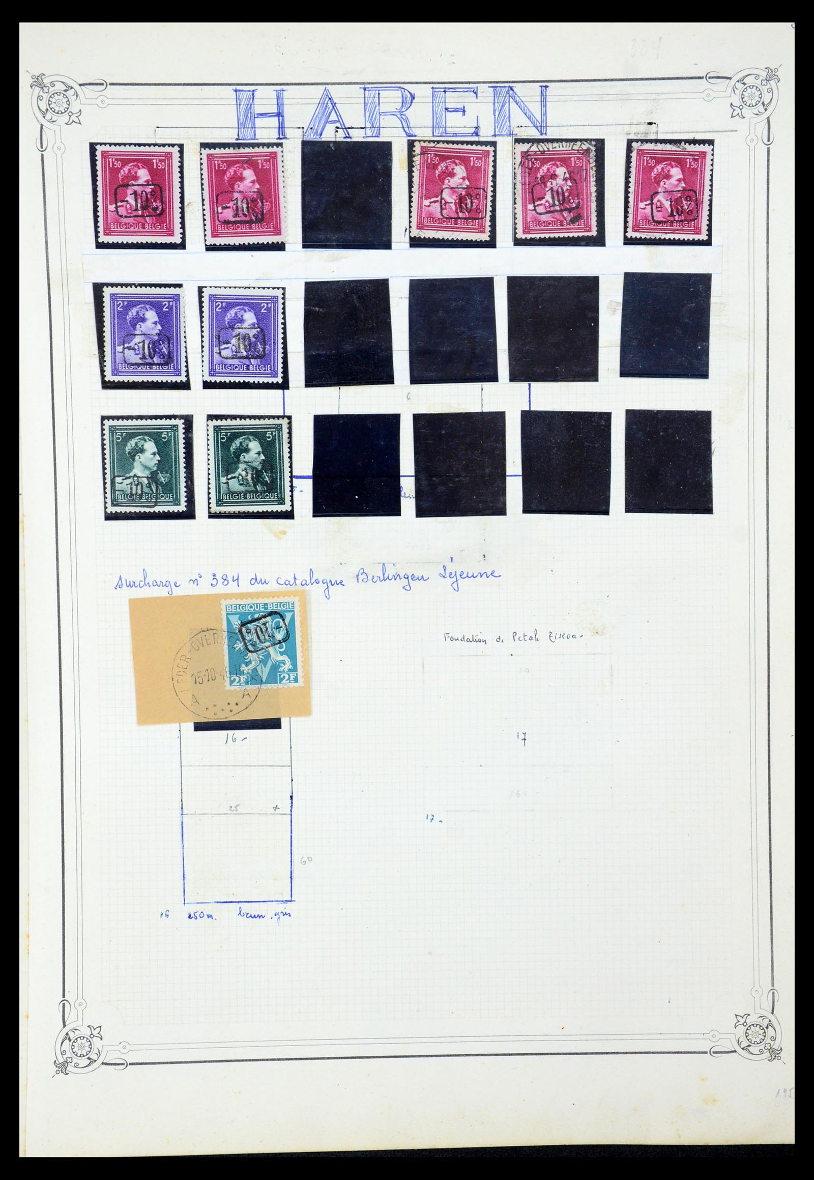 35733 097 - Stamp Collection 35733 Belgium 1946 -10% overprints.