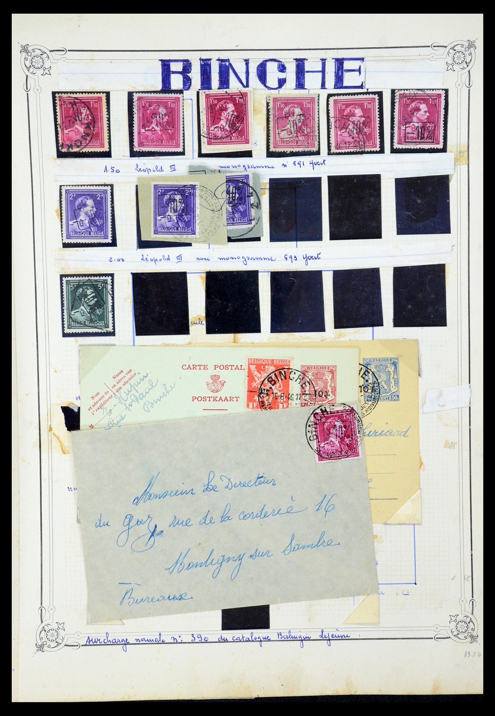 35733 098 - Stamp Collection 35733 Belgium 1946 -10% overprints.