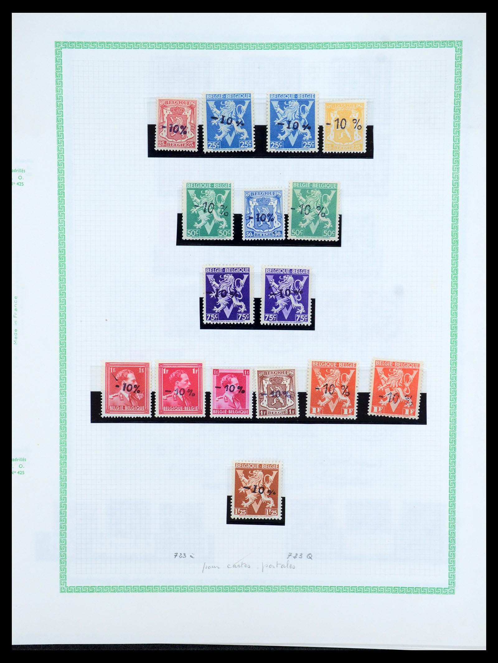 35733 188 - Stamp Collection 35733 Belgium 1946 -10% overprints.