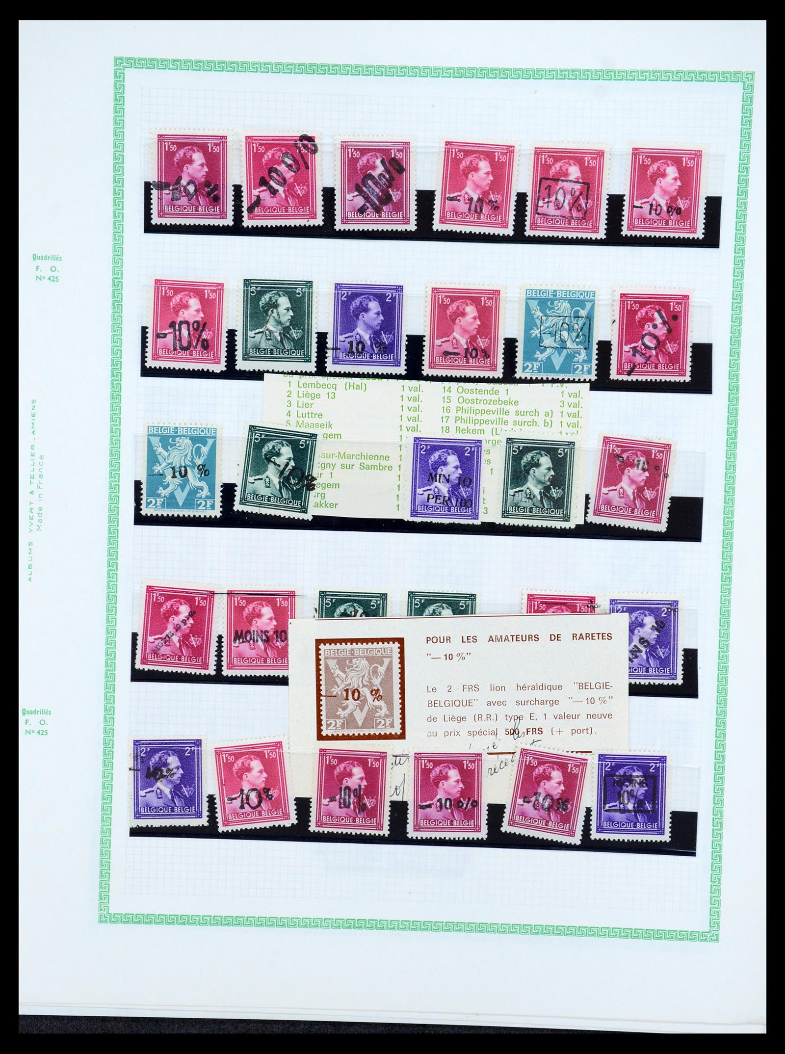 35733 192 - Stamp Collection 35733 Belgium 1946 -10% overprints.