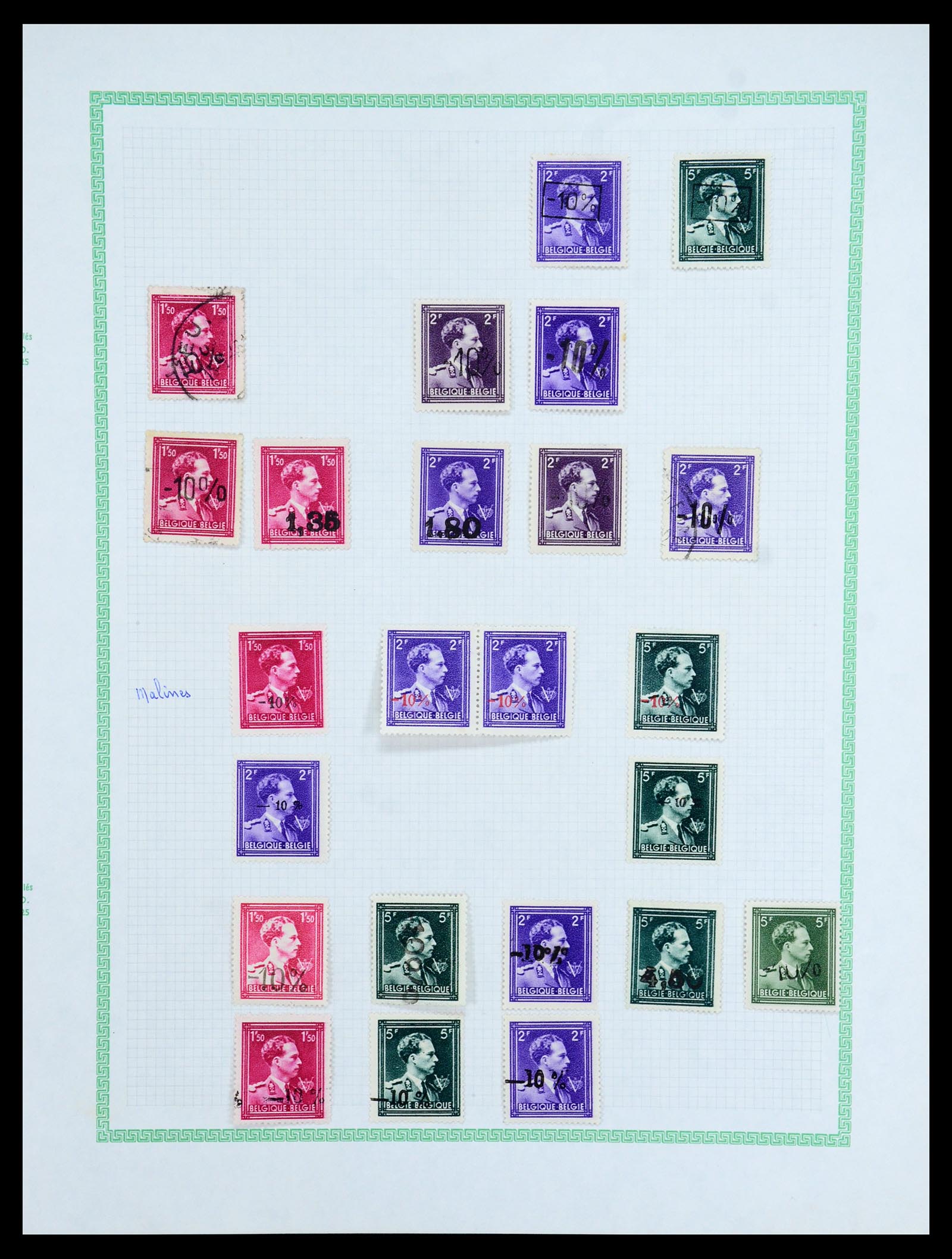 35733 194 - Stamp Collection 35733 Belgium 1946 -10% overprints.