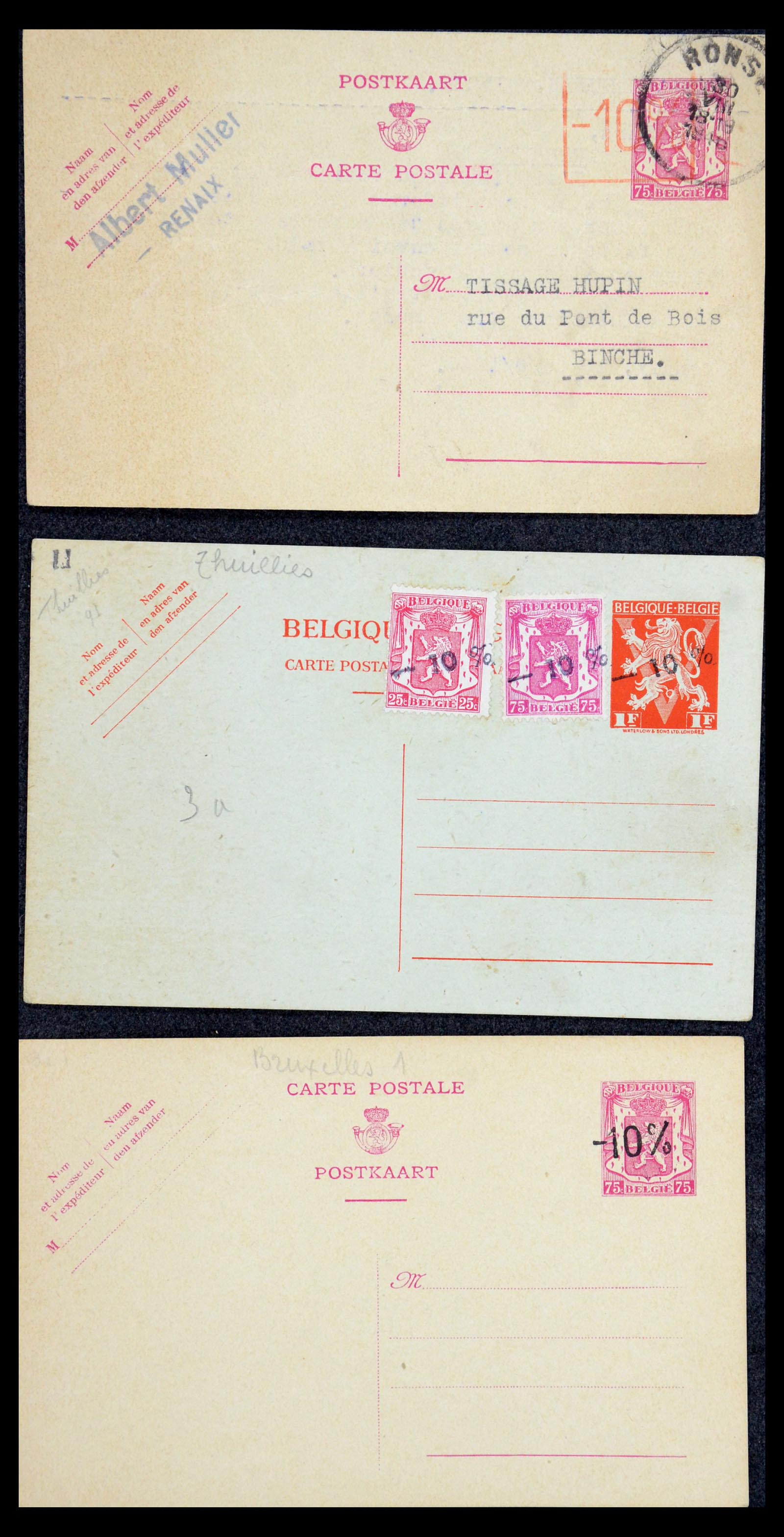 35733 197 - Stamp Collection 35733 Belgium 1946 -10% overprints.