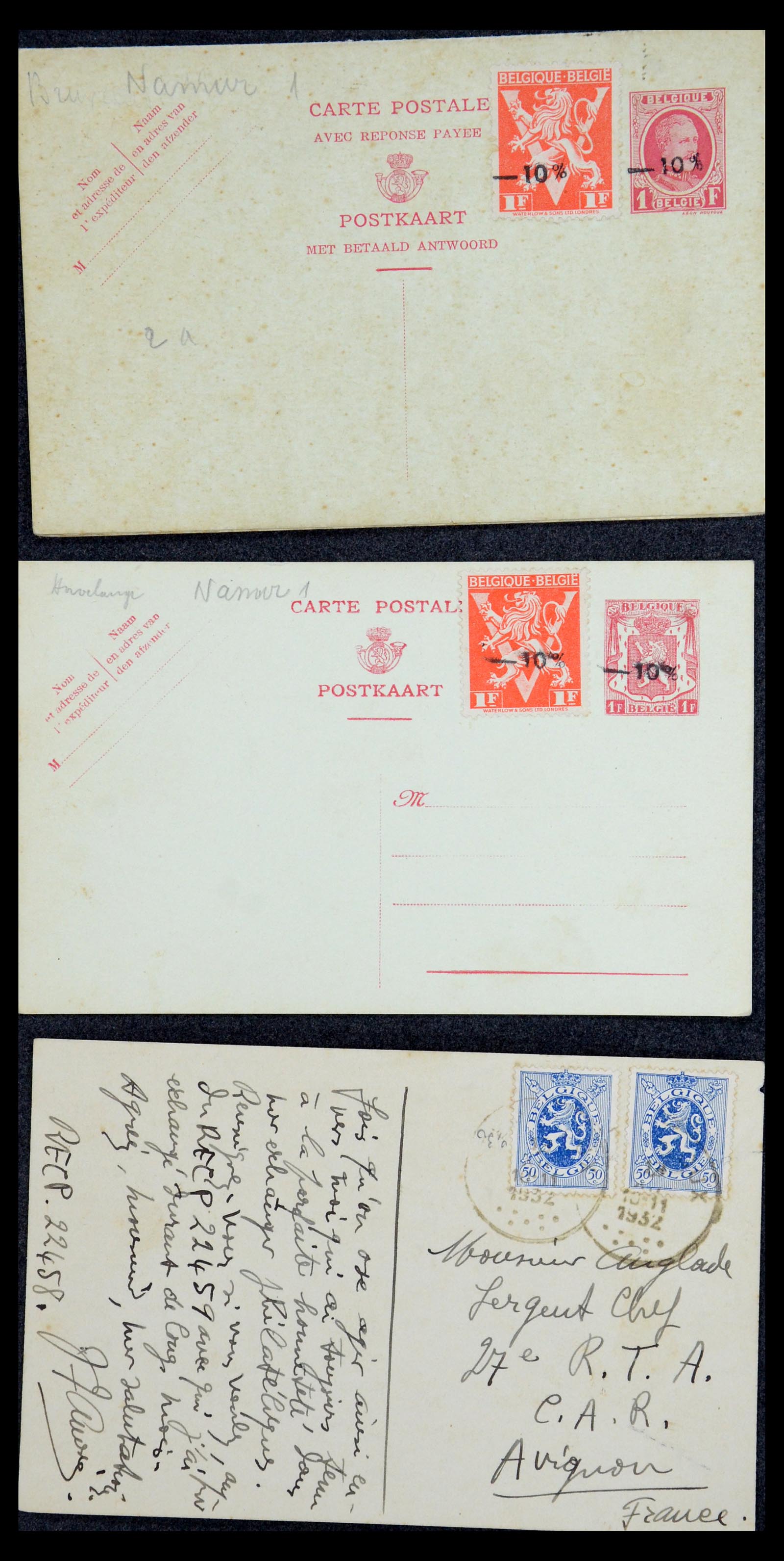 35733 201 - Stamp Collection 35733 Belgium 1946 -10% overprints.