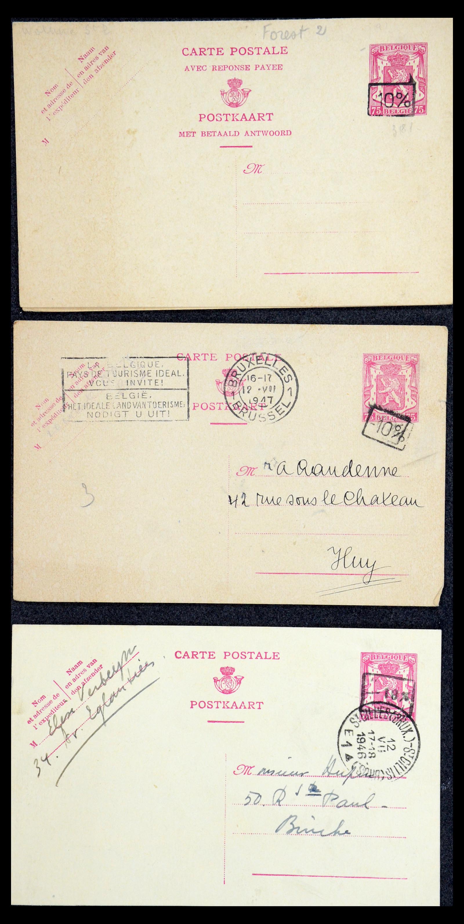 35733 203 - Stamp Collection 35733 Belgium 1946 -10% overprints.