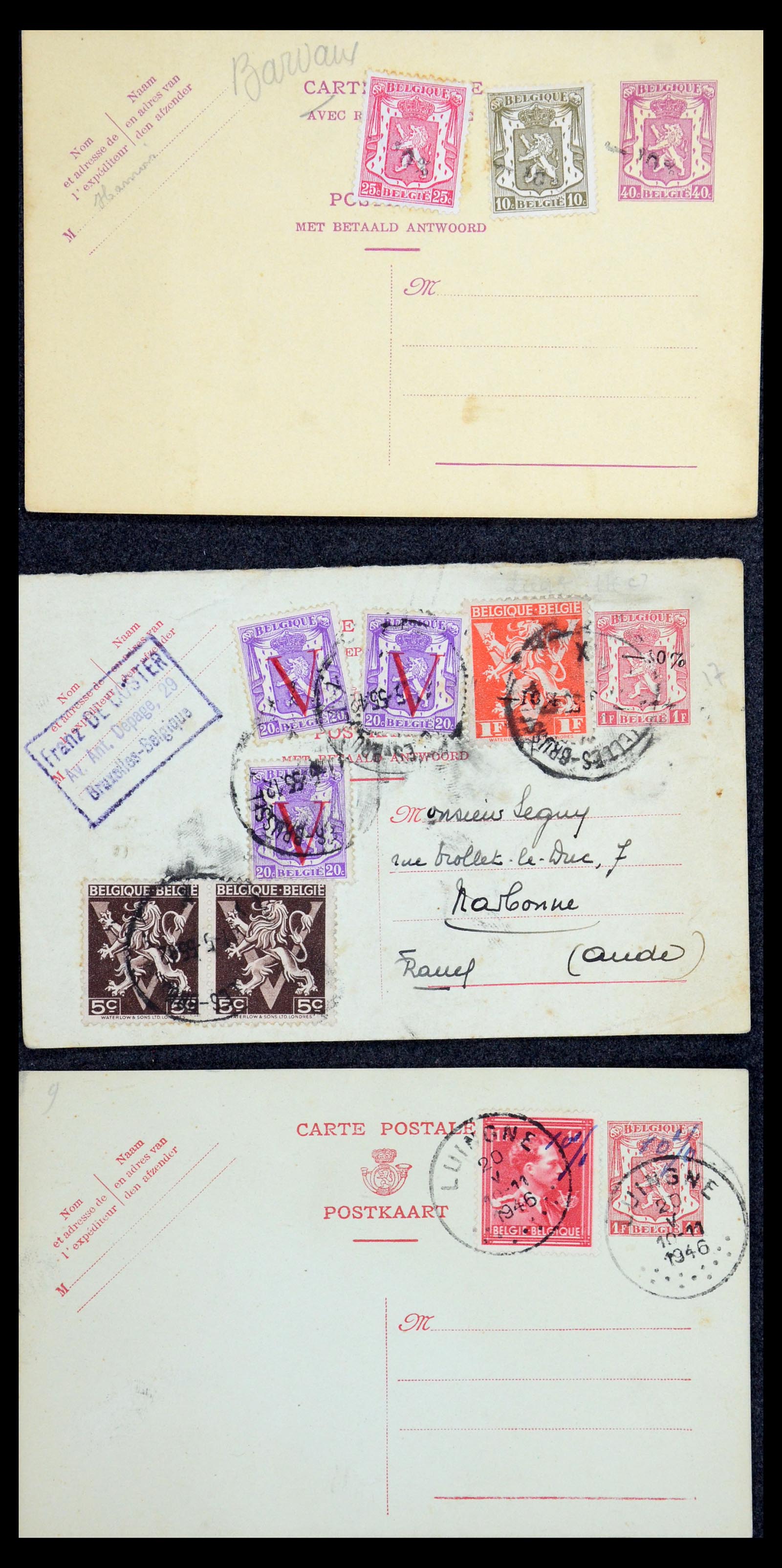 35733 204 - Stamp Collection 35733 Belgium 1946 -10% overprints.