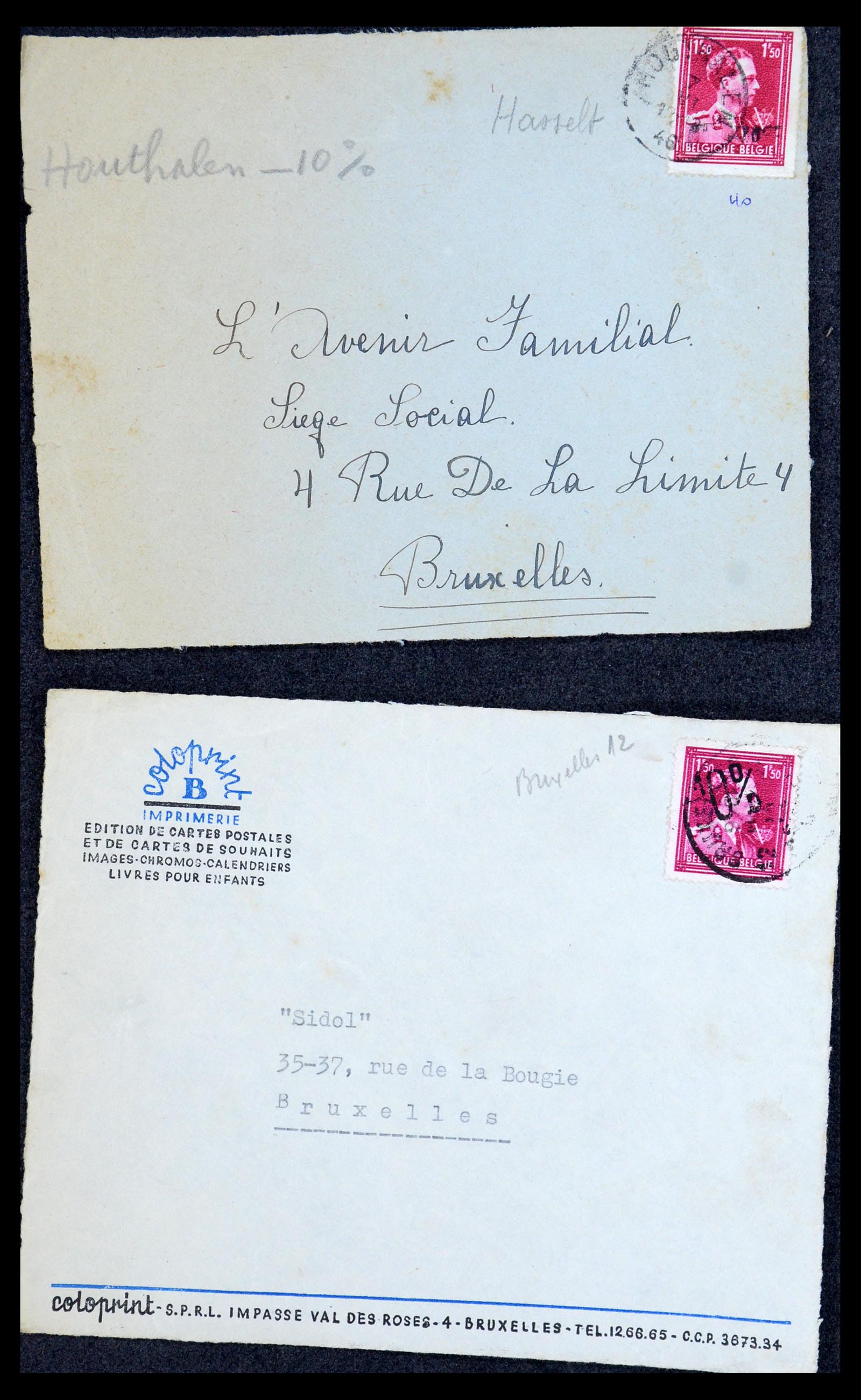 35733 209 - Stamp Collection 35733 Belgium 1946 -10% overprints.