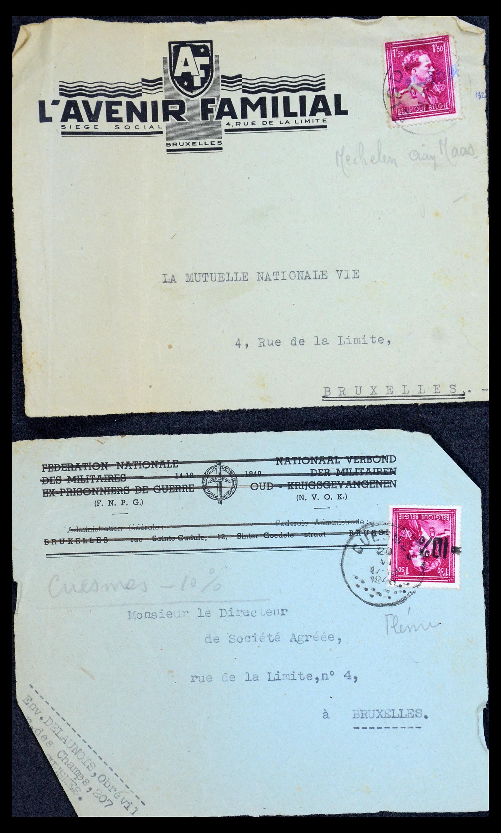 35733 210 - Stamp Collection 35733 Belgium 1946 -10% overprints.