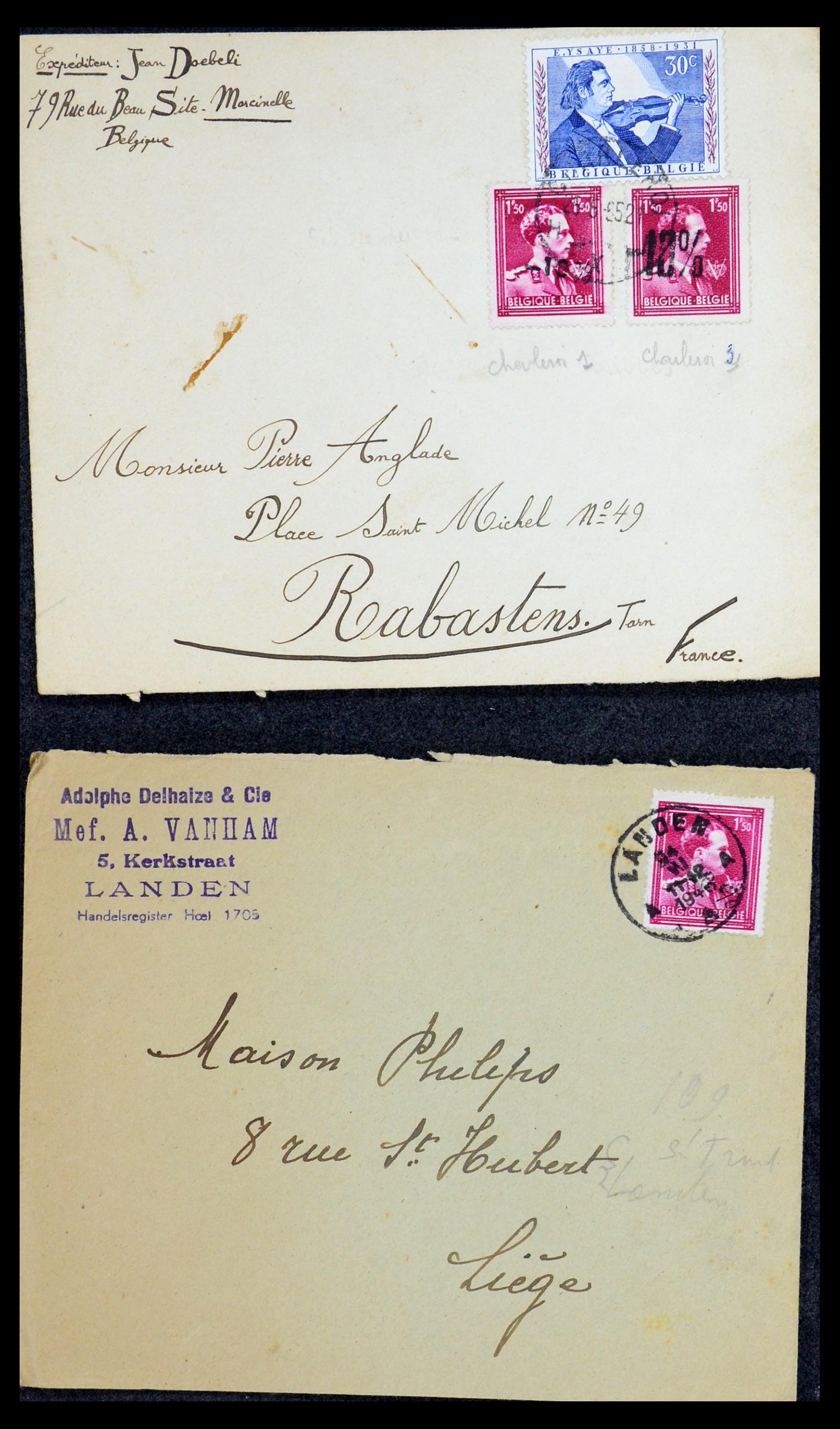 35733 214 - Stamp Collection 35733 Belgium 1946 -10% overprints.
