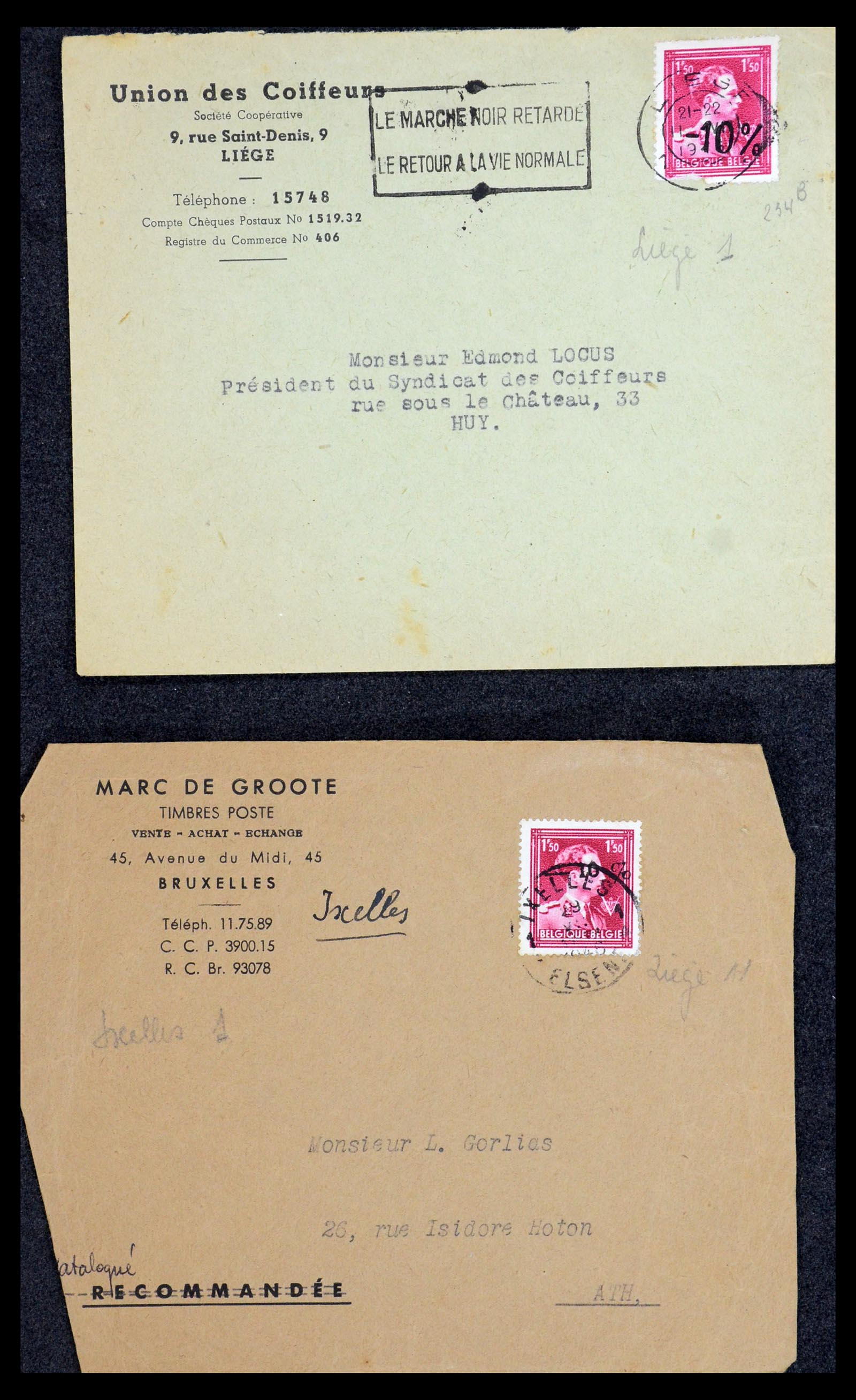 35733 229 - Stamp Collection 35733 Belgium 1946 -10% overprints.