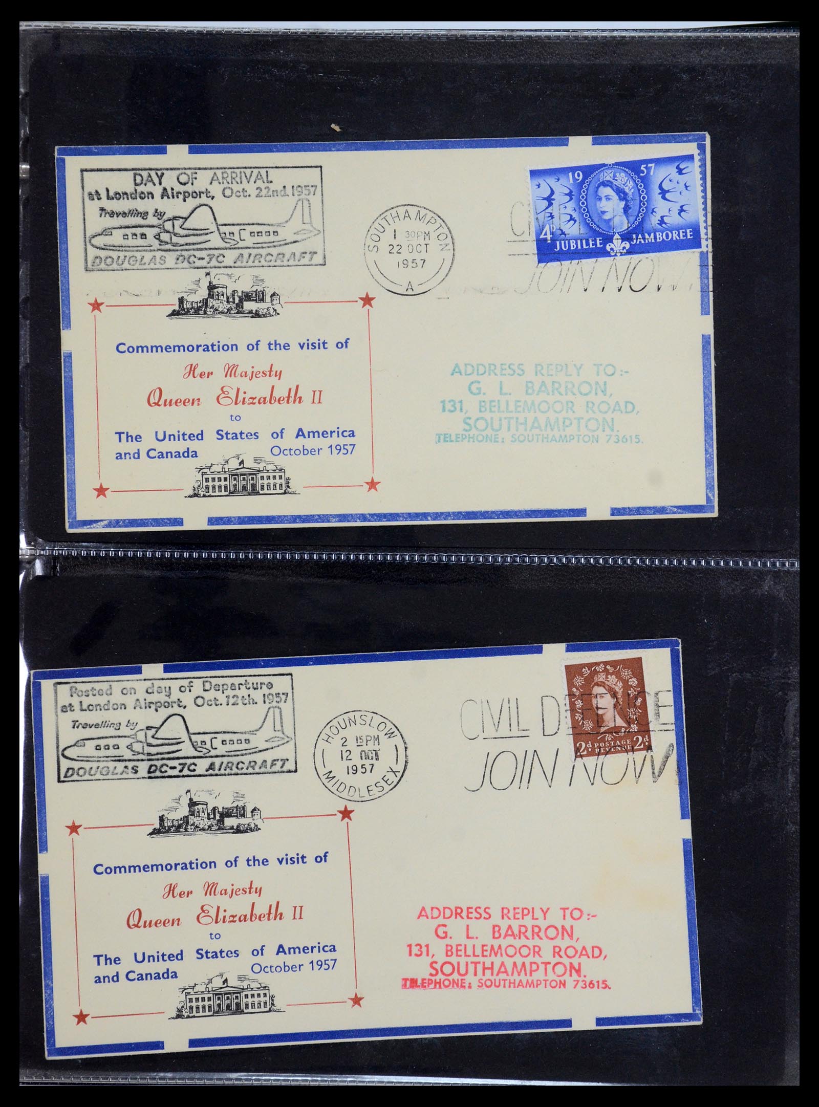35736 001 - Postzegelverzameling 35736 Wereld luchtpostbrieven.