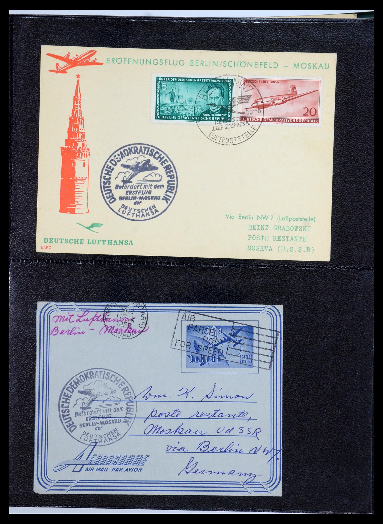 35736 003 - Postzegelverzameling 35736 Wereld luchtpostbrieven.