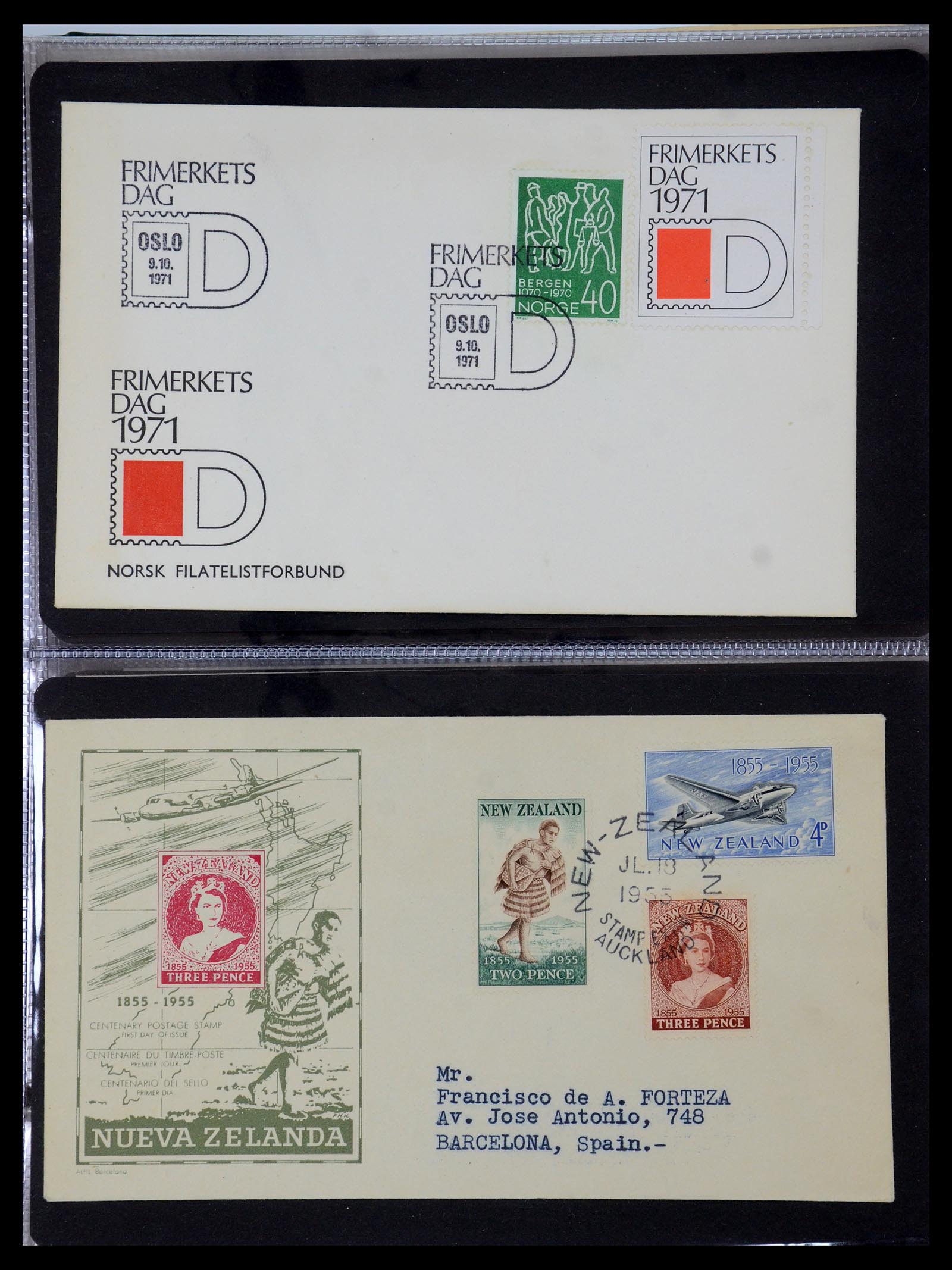 35736 014 - Postzegelverzameling 35736 Wereld luchtpostbrieven.