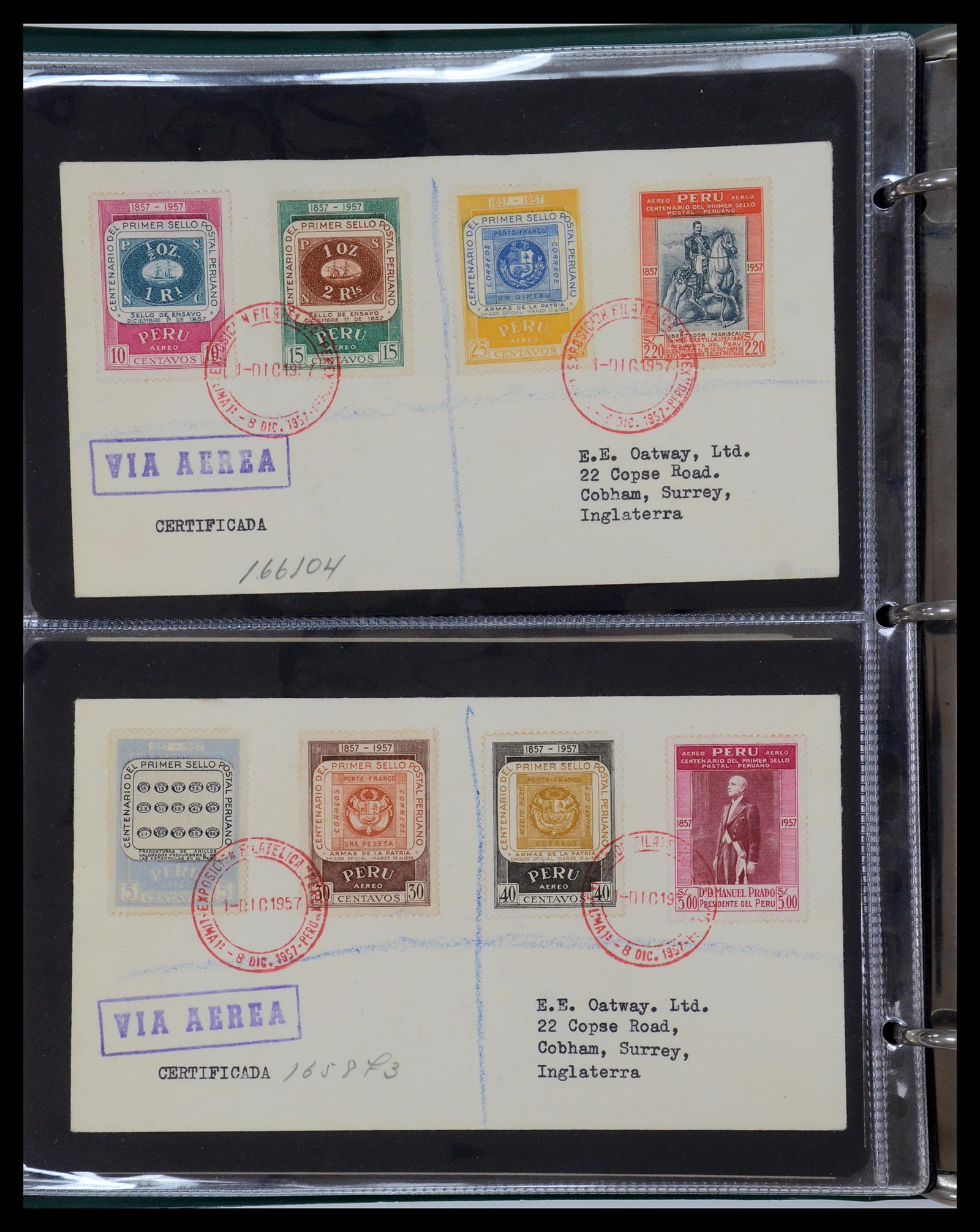 35736 017 - Postzegelverzameling 35736 Wereld luchtpostbrieven.