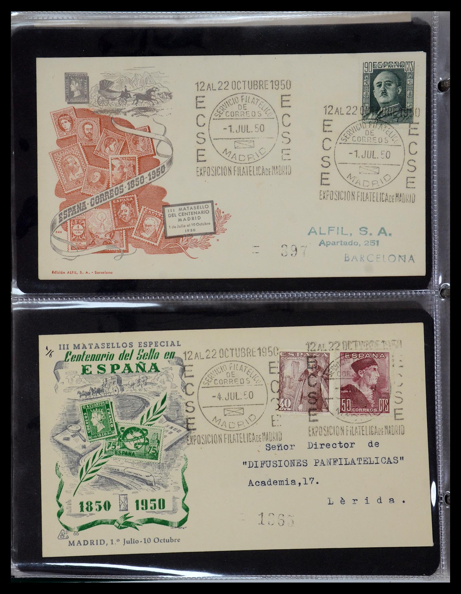 35736 029 - Postzegelverzameling 35736 Wereld luchtpostbrieven.