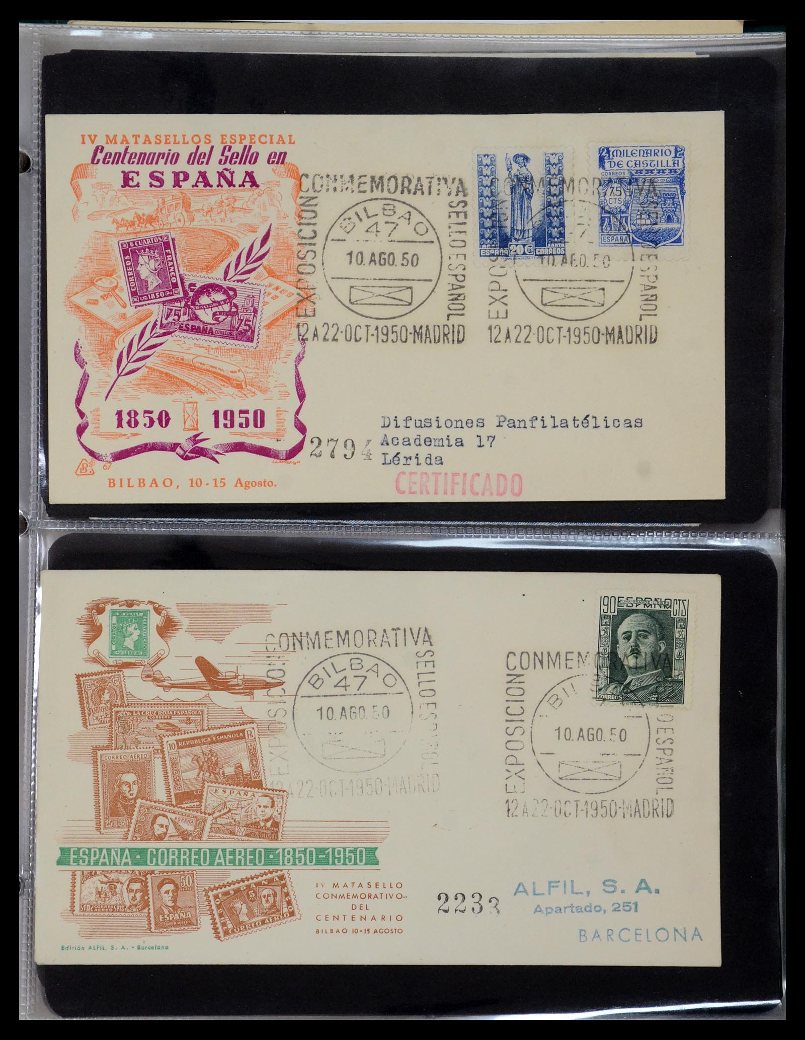 35736 030 - Postzegelverzameling 35736 Wereld luchtpostbrieven.