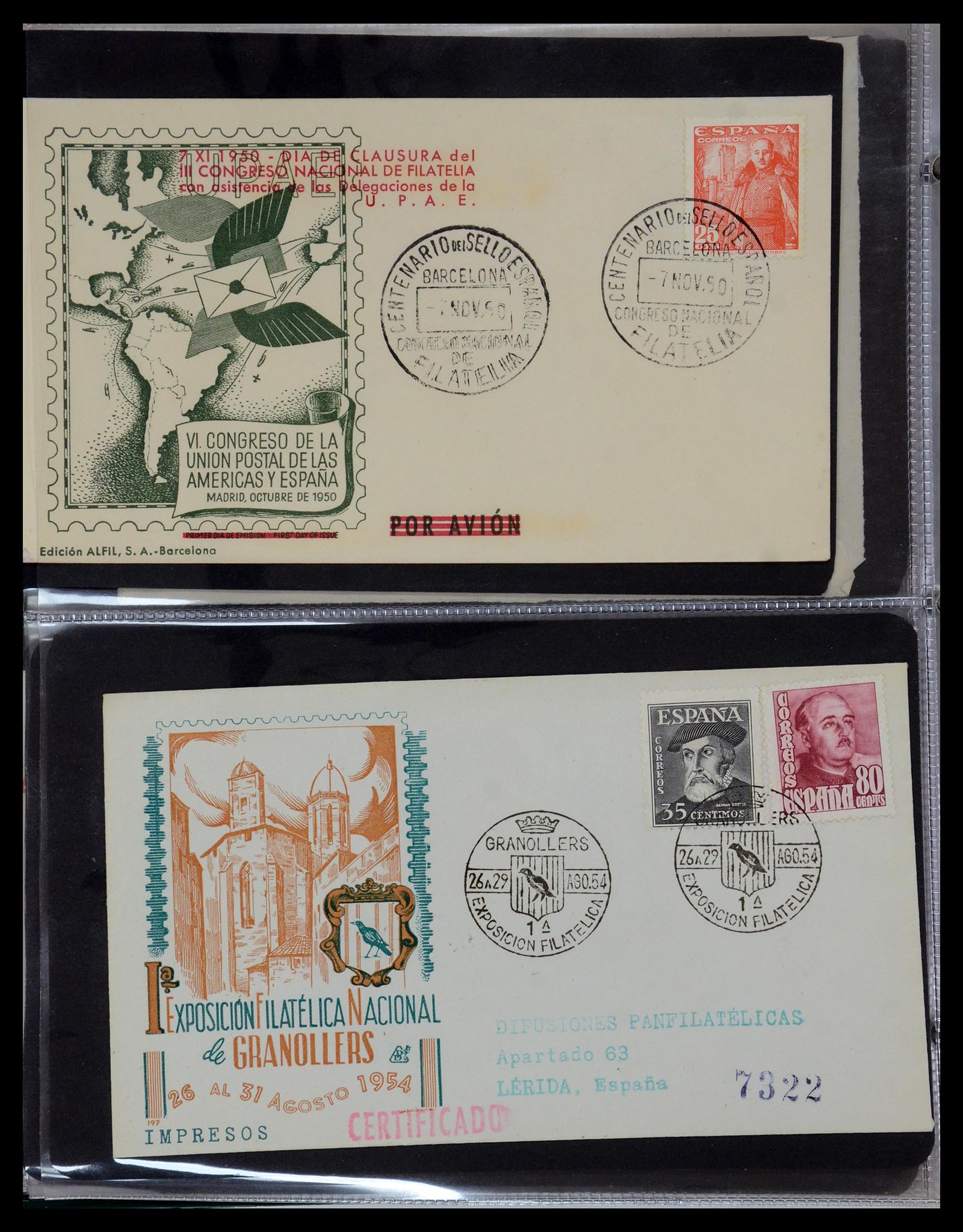 35736 032 - Postzegelverzameling 35736 Wereld luchtpostbrieven.