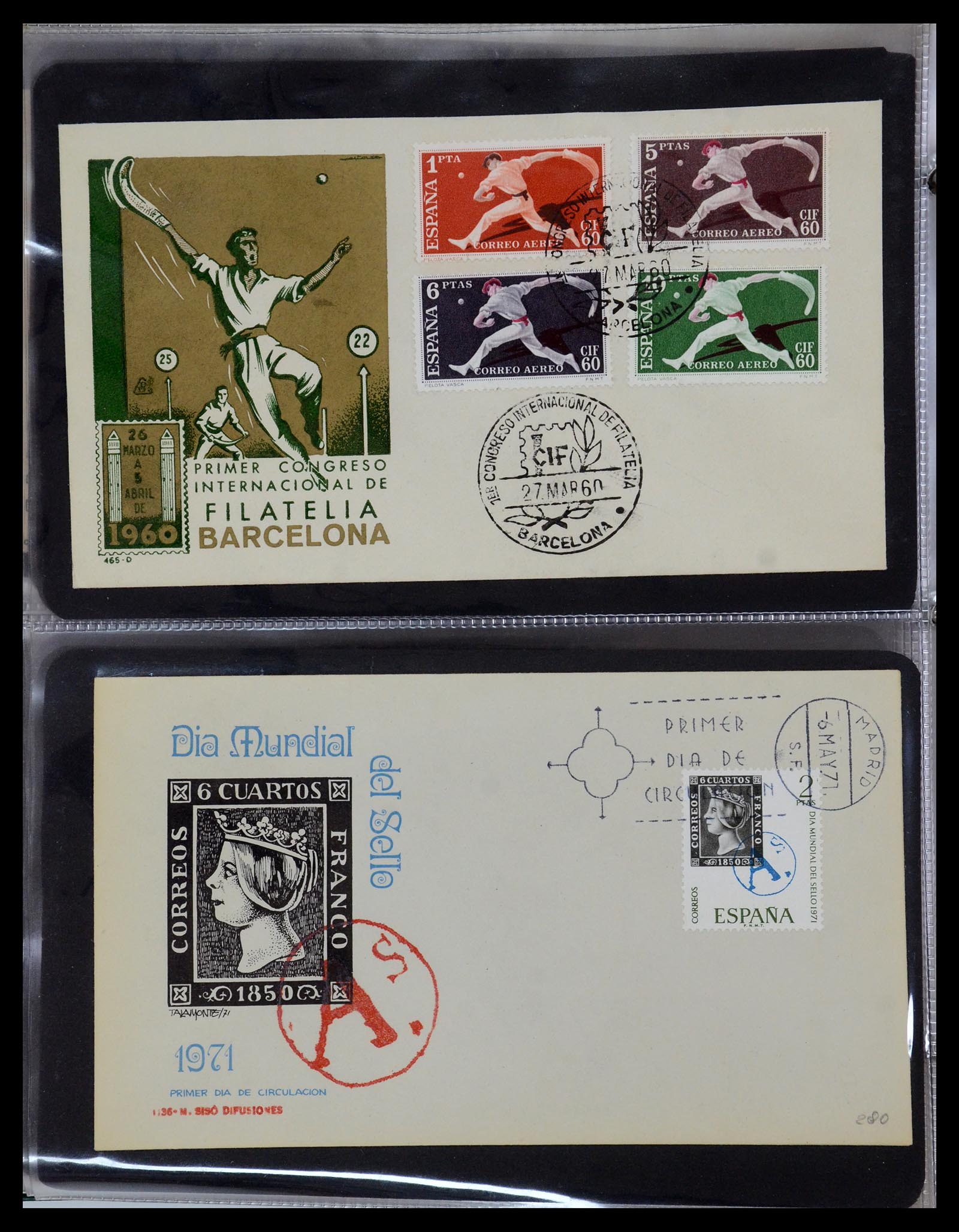 35736 038 - Postzegelverzameling 35736 Wereld luchtpostbrieven.