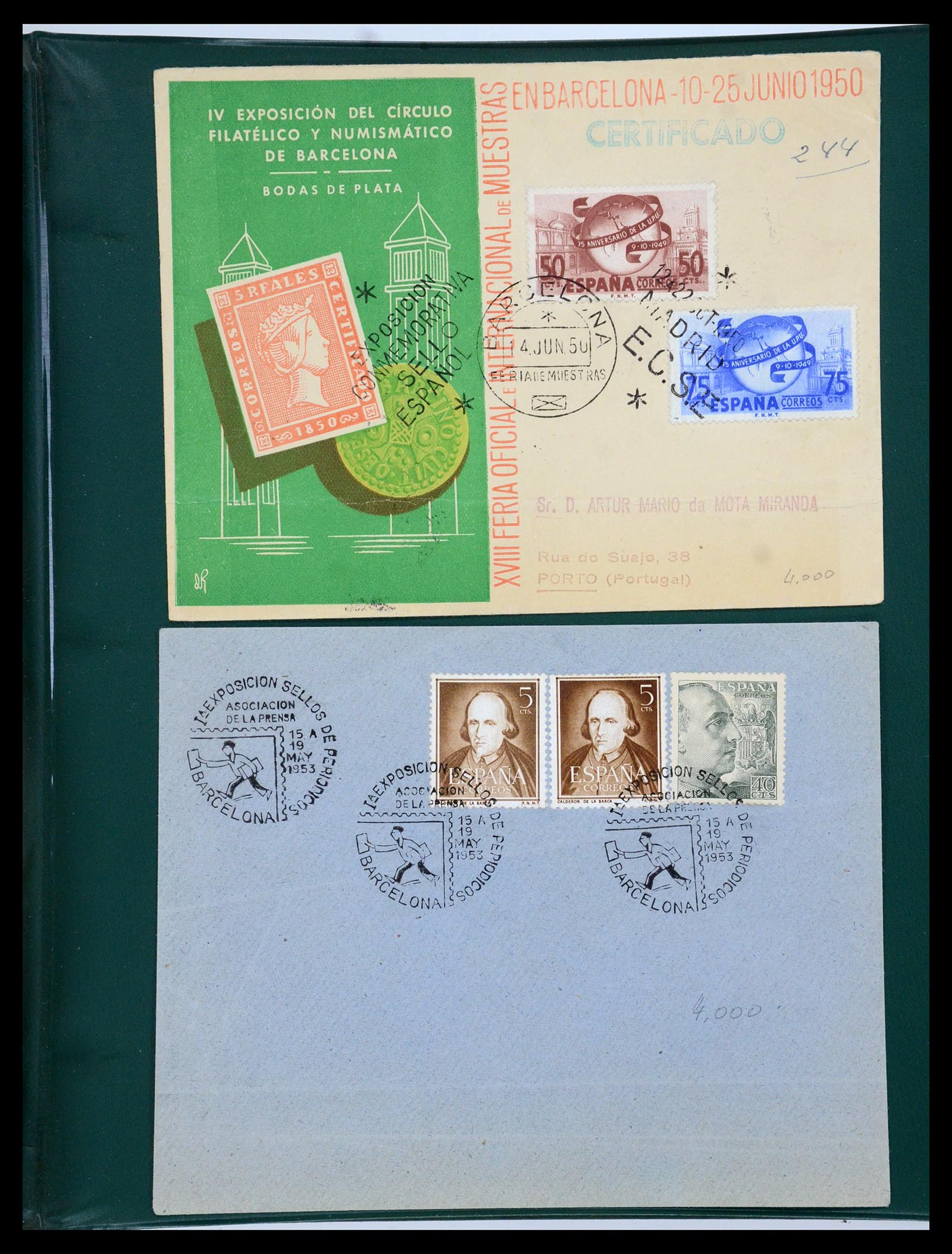 35736 058 - Postzegelverzameling 35736 Wereld luchtpostbrieven.
