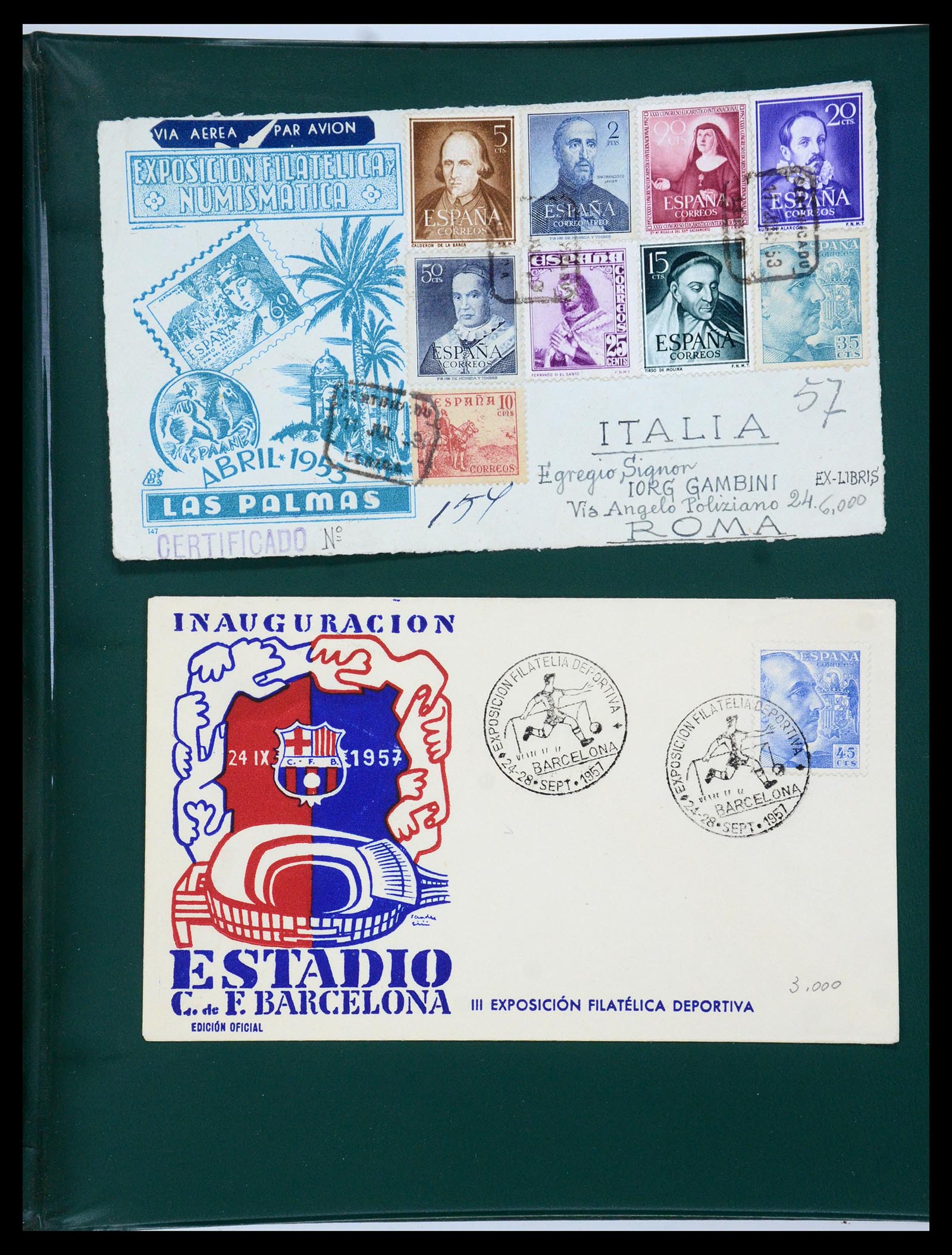 35736 060 - Postzegelverzameling 35736 Wereld luchtpostbrieven.