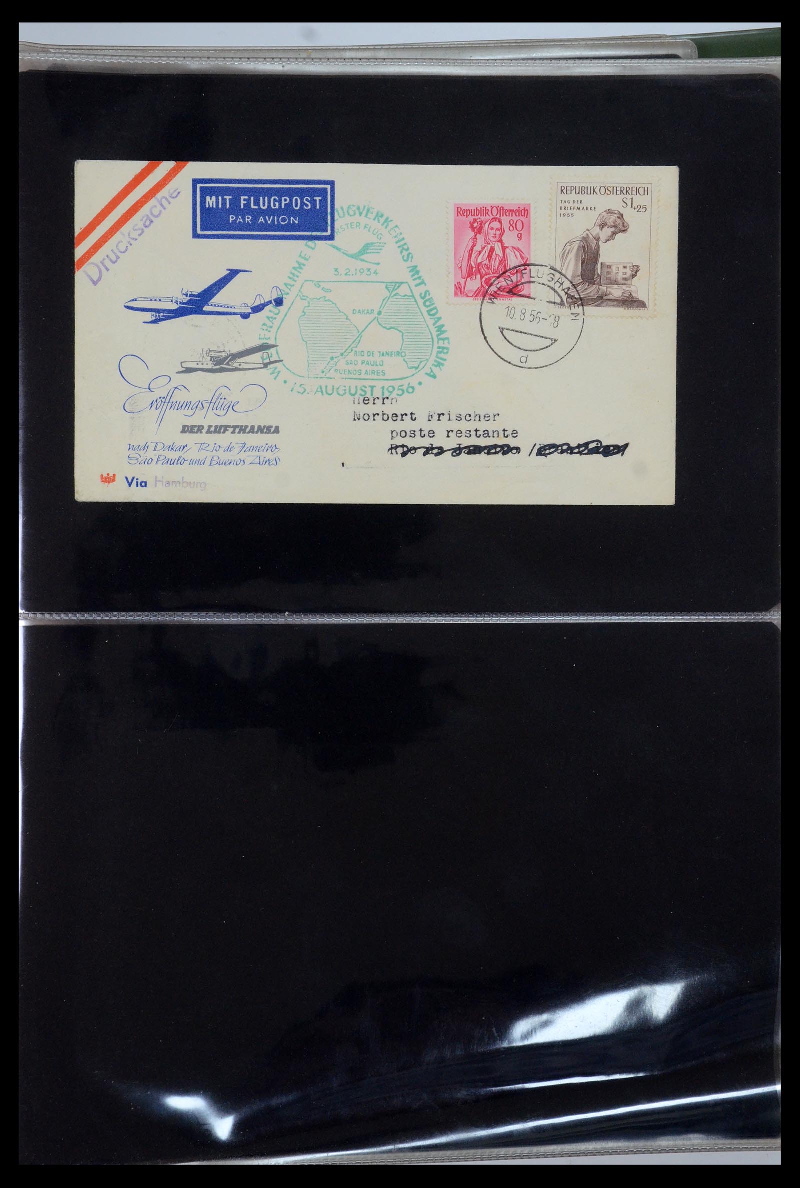 35736 066 - Postzegelverzameling 35736 Wereld luchtpostbrieven.