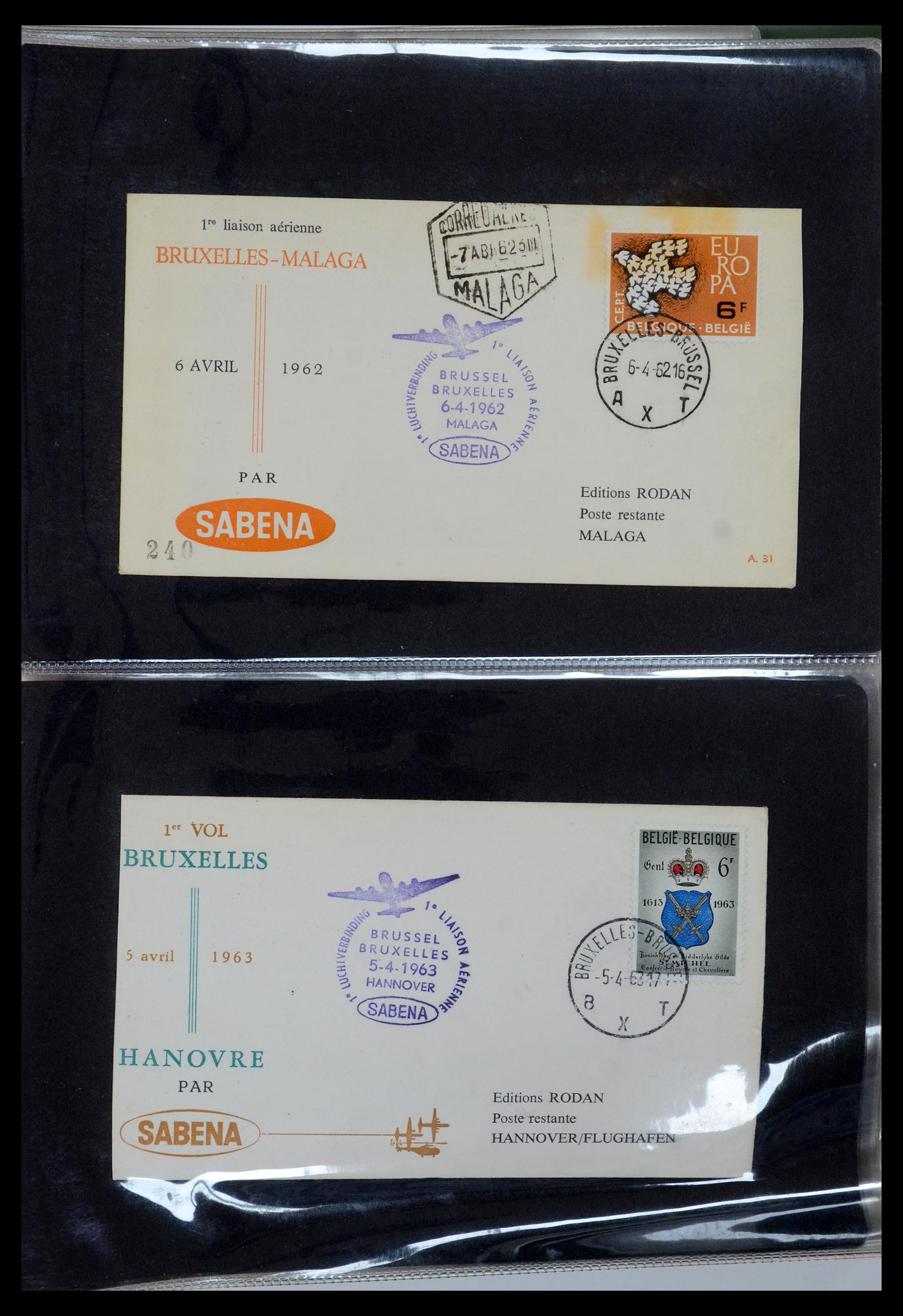 35736 074 - Postzegelverzameling 35736 Wereld luchtpostbrieven.