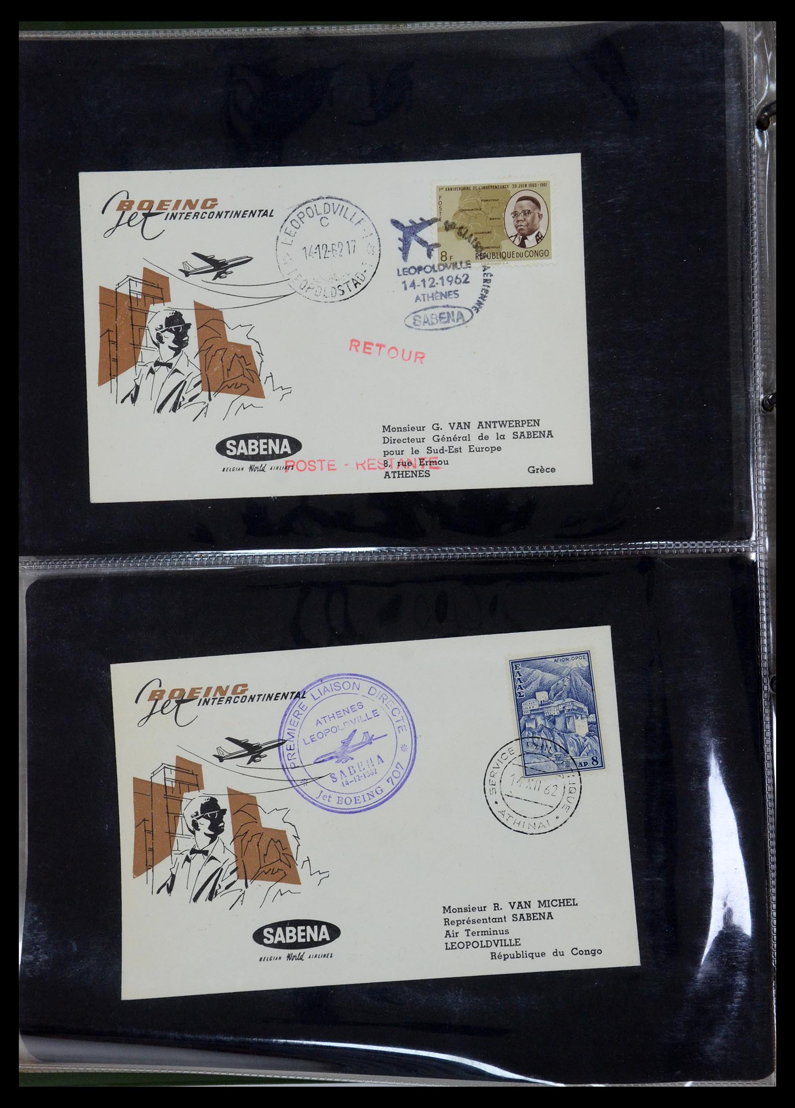 35736 075 - Postzegelverzameling 35736 Wereld luchtpostbrieven.