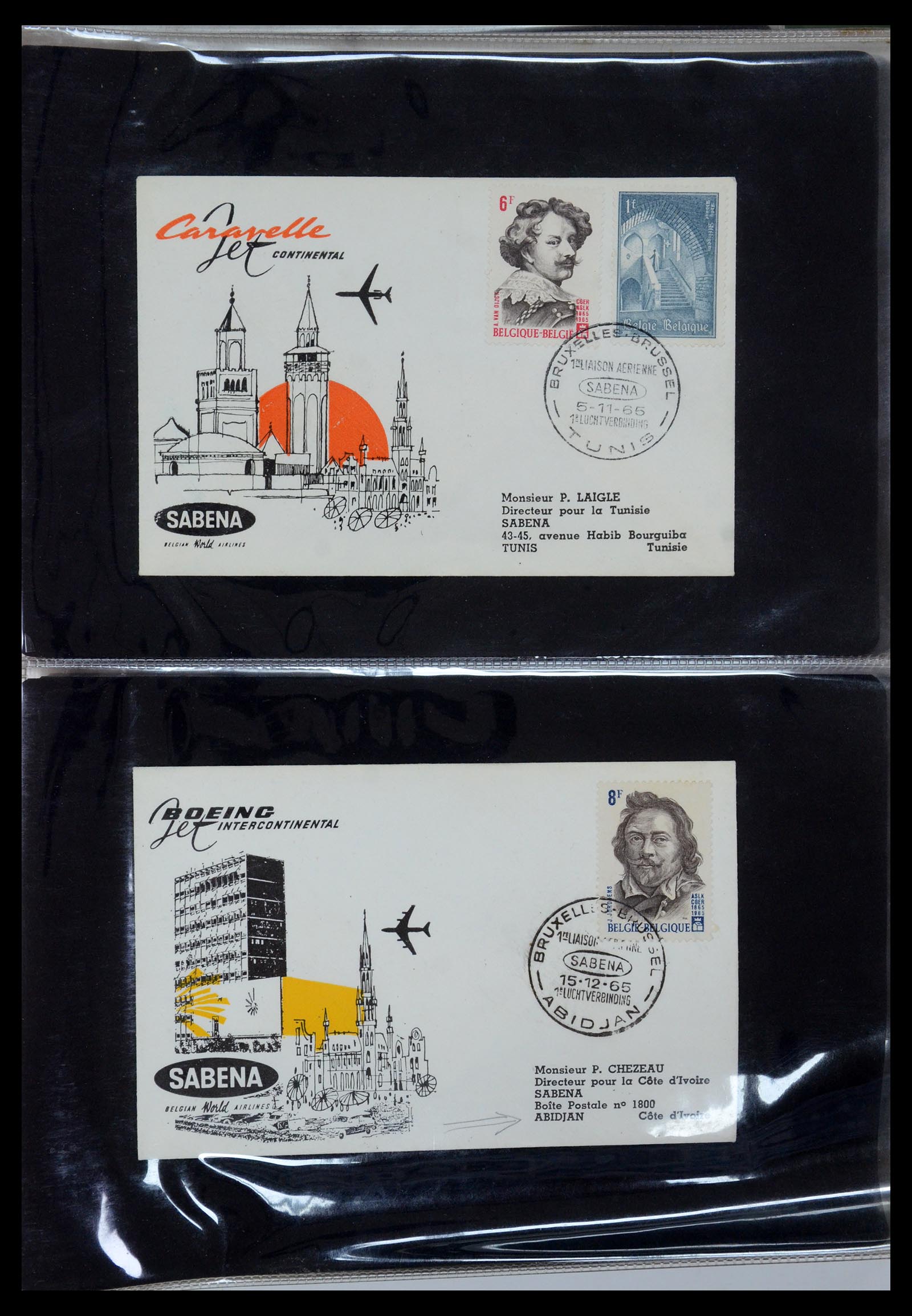 35736 076 - Postzegelverzameling 35736 Wereld luchtpostbrieven.