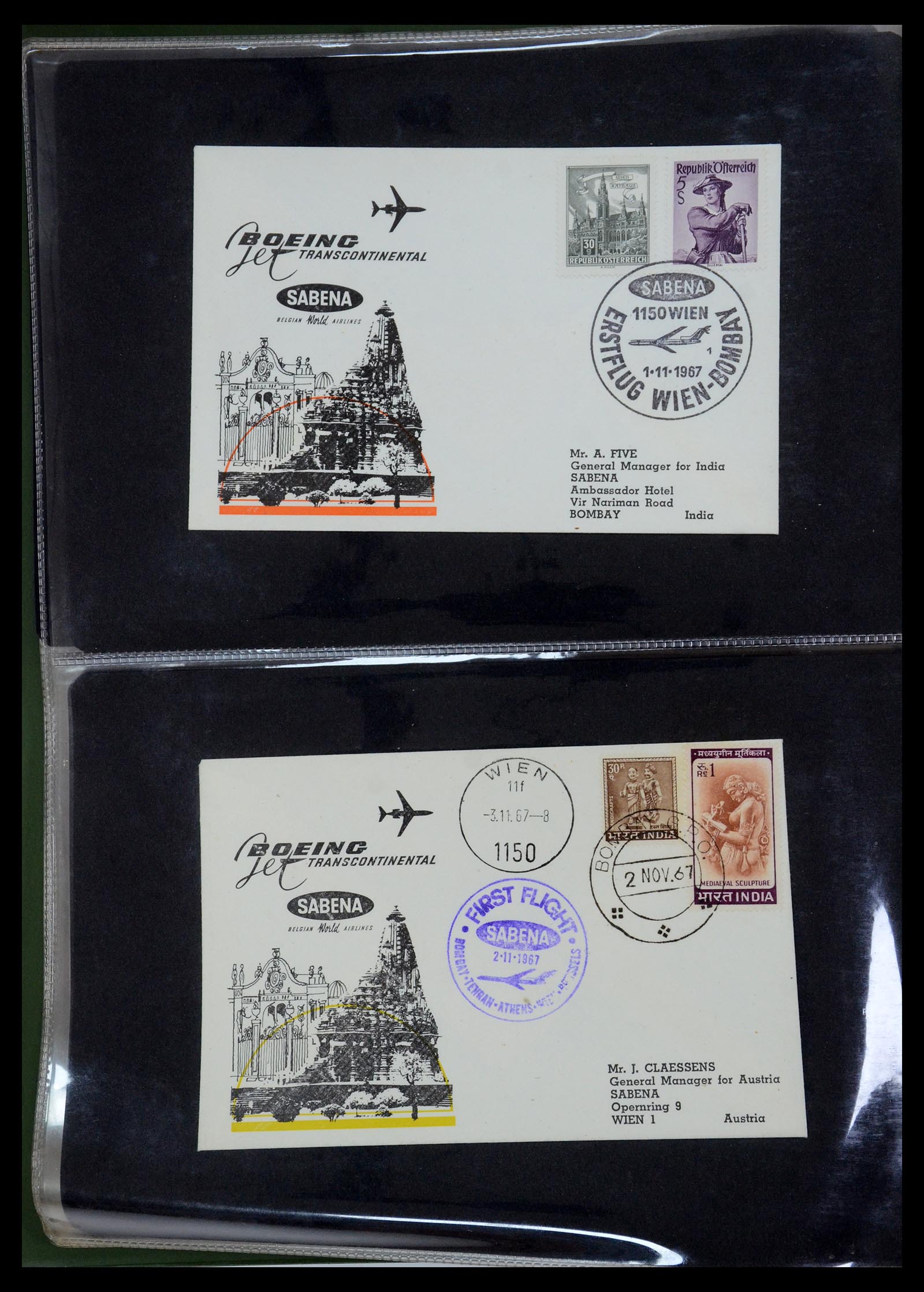 35736 077 - Postzegelverzameling 35736 Wereld luchtpostbrieven.