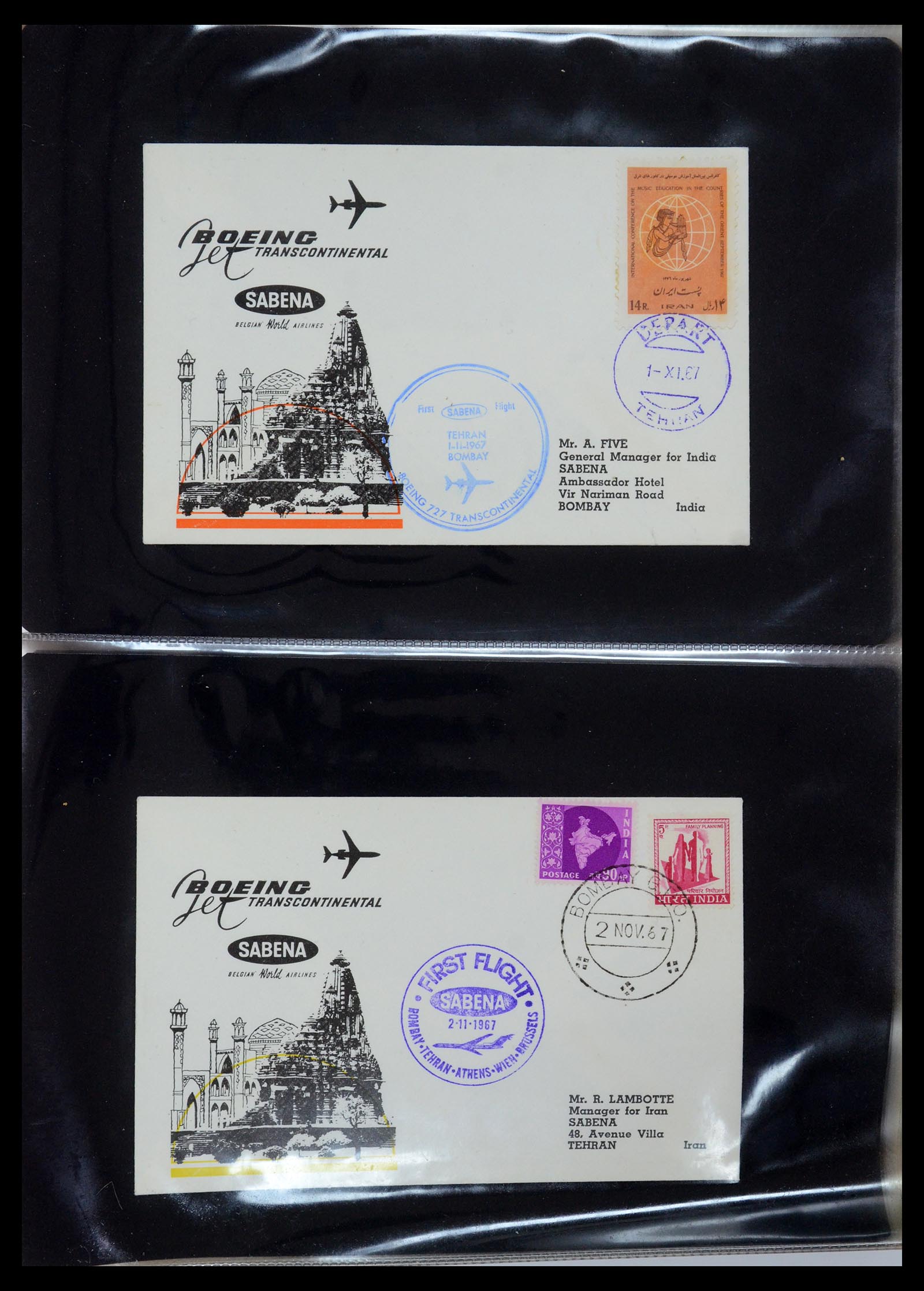 35736 078 - Postzegelverzameling 35736 Wereld luchtpostbrieven.