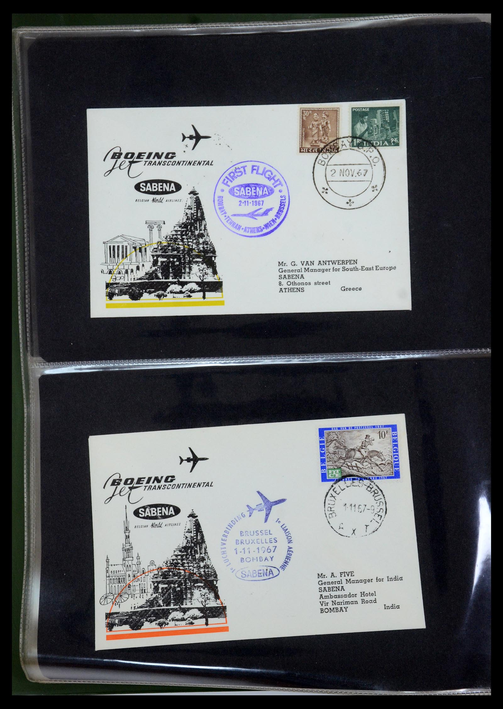 35736 079 - Postzegelverzameling 35736 Wereld luchtpostbrieven.