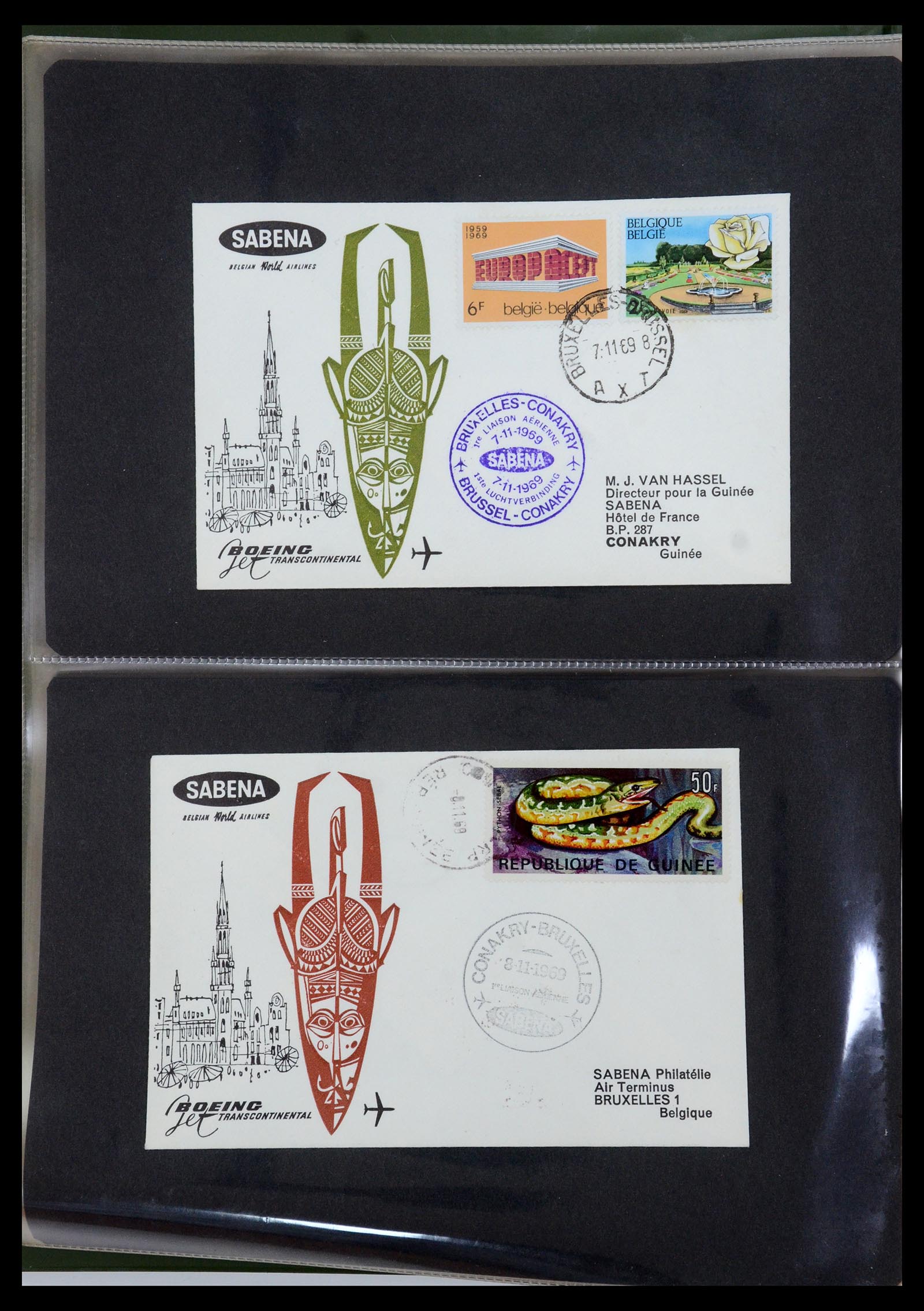 35736 085 - Postzegelverzameling 35736 Wereld luchtpostbrieven.