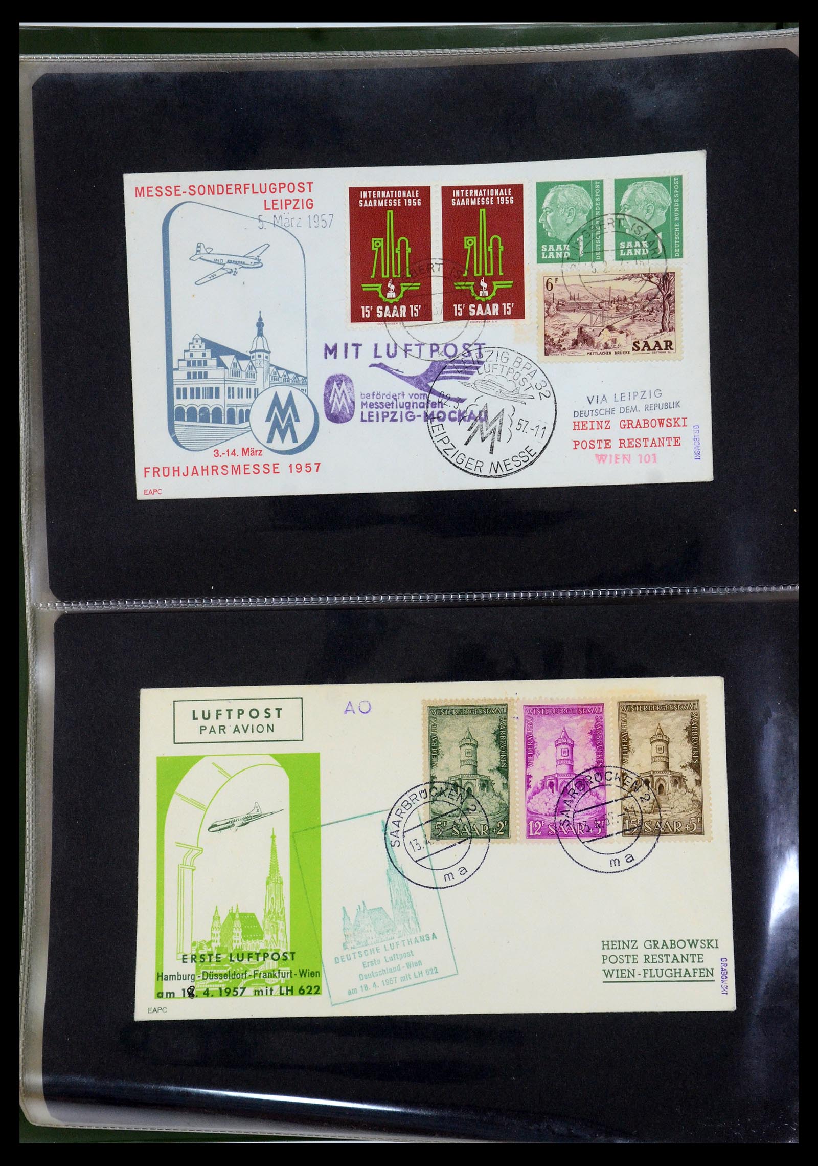35736 087 - Postzegelverzameling 35736 Wereld luchtpostbrieven.