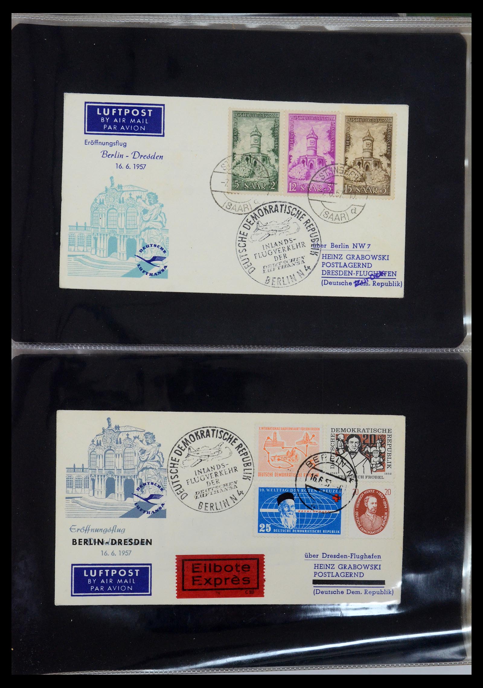 35736 088 - Postzegelverzameling 35736 Wereld luchtpostbrieven.