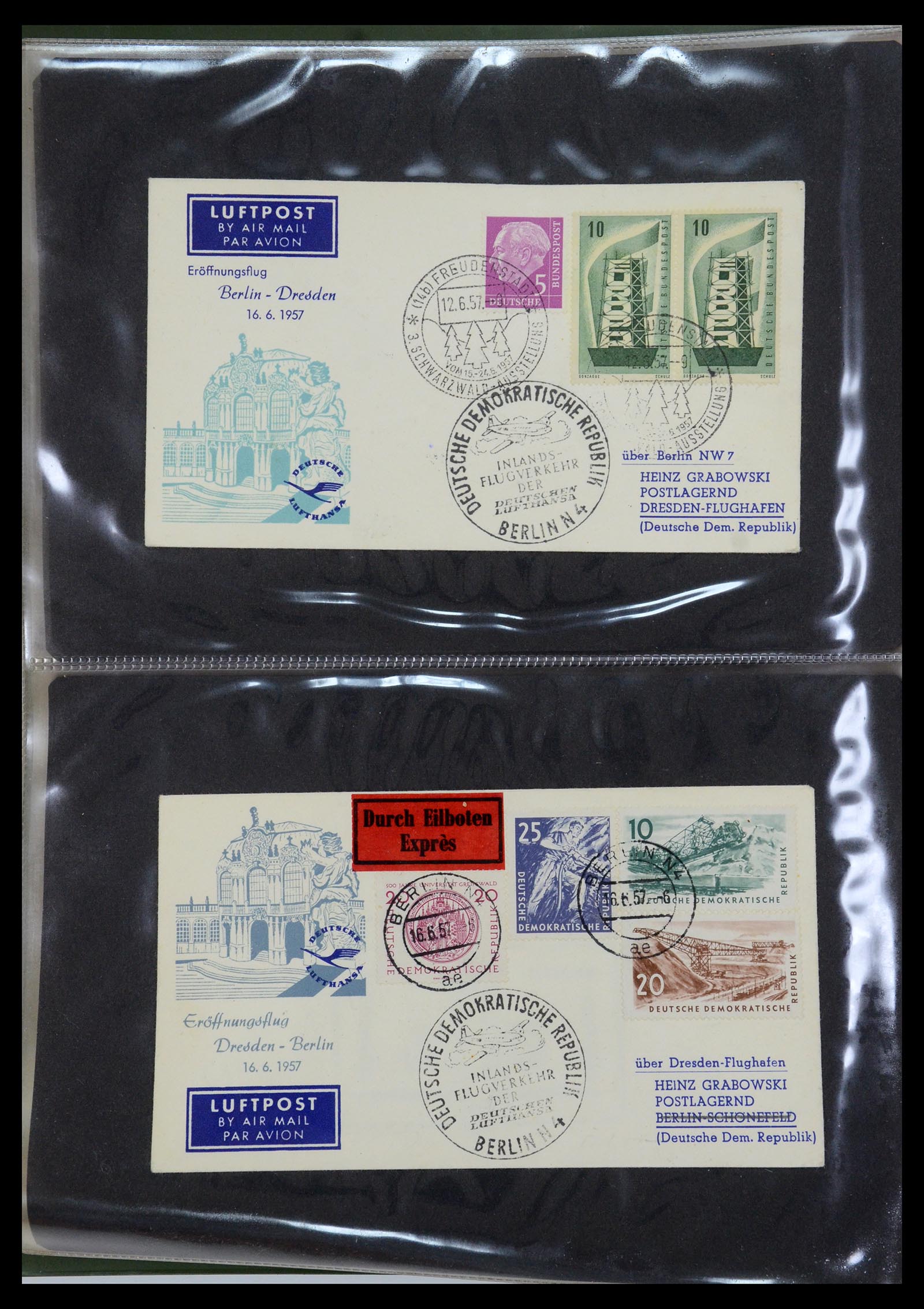 35736 089 - Postzegelverzameling 35736 Wereld luchtpostbrieven.