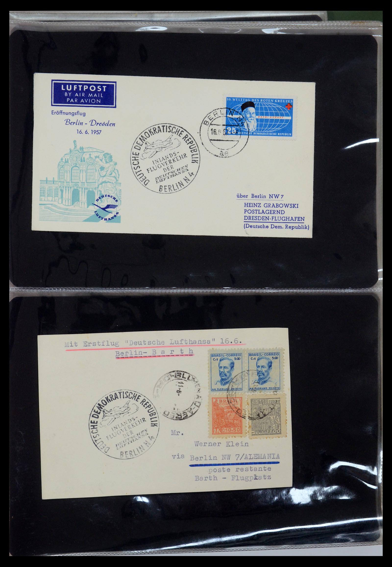 35736 090 - Postzegelverzameling 35736 Wereld luchtpostbrieven.